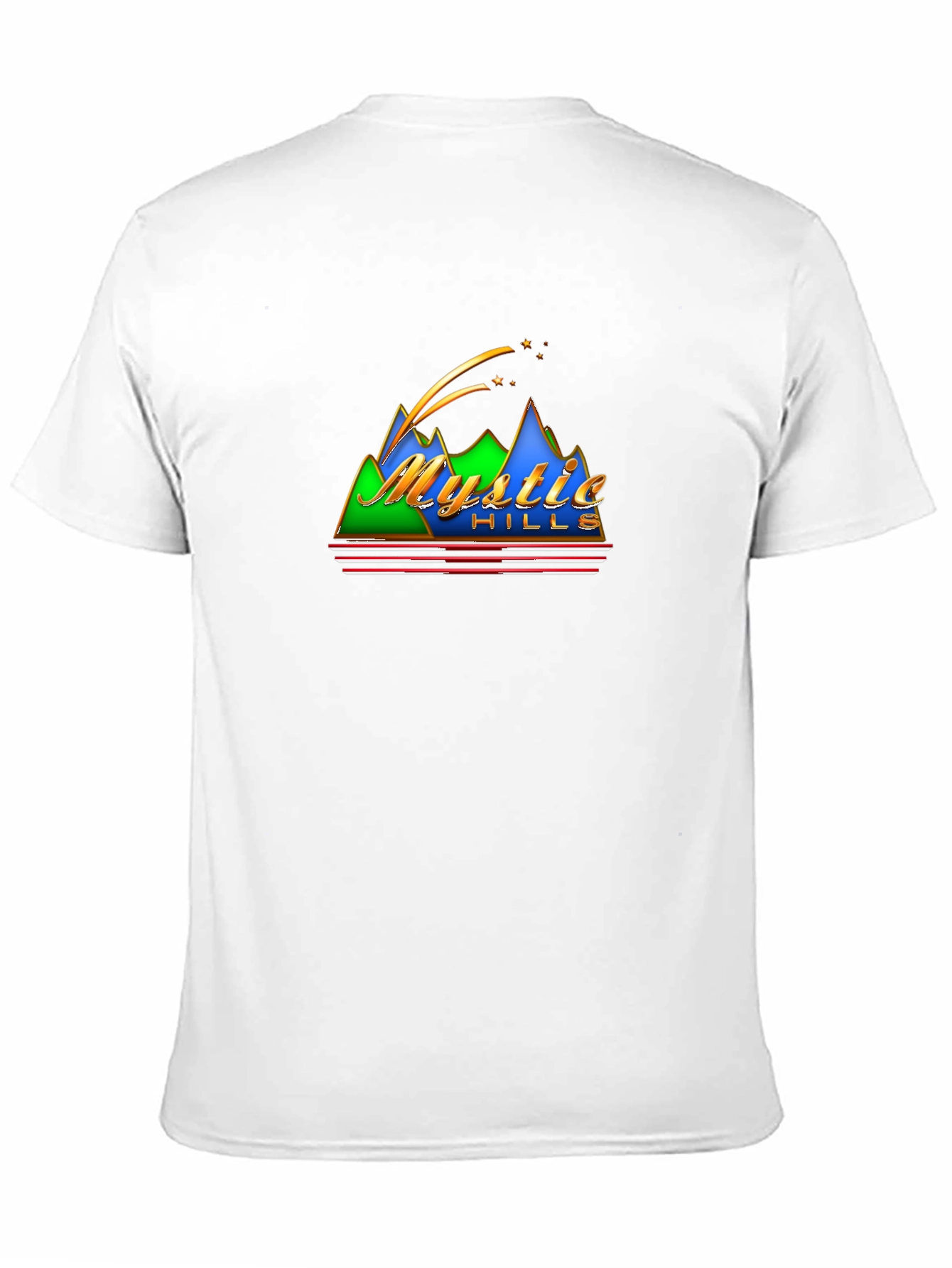 Mystic Hills Retro Graphic Black T-Shirt