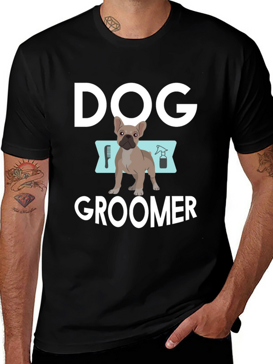 Dog Groomer T-Shirt - French Bulldog Design