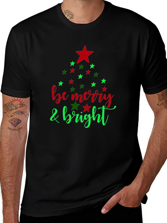 Festive Be Merry & Bright Holiday T-Shirt