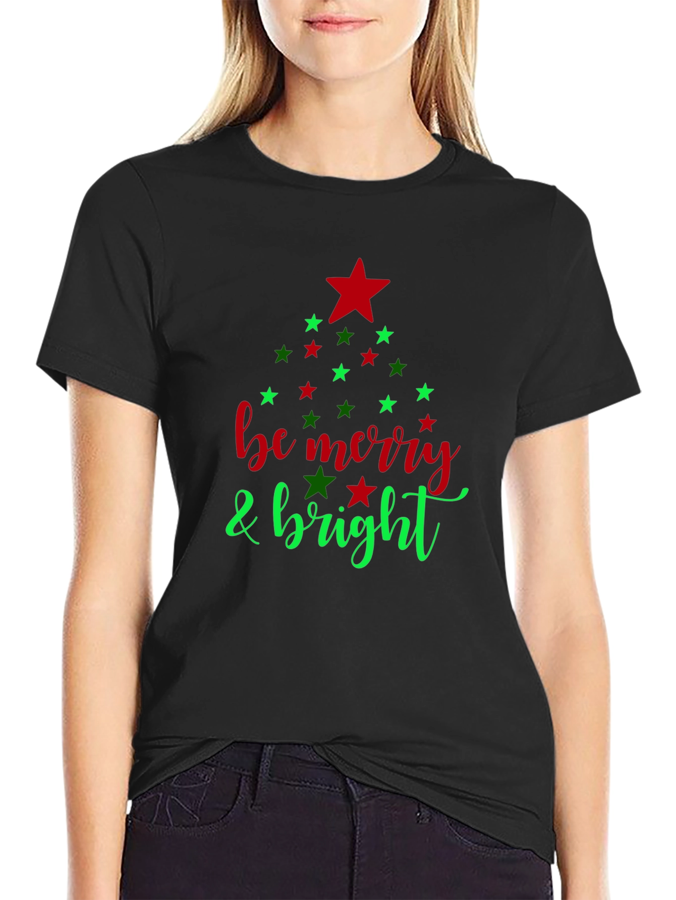 Festive Be Merry & Bright Holiday T-Shirt