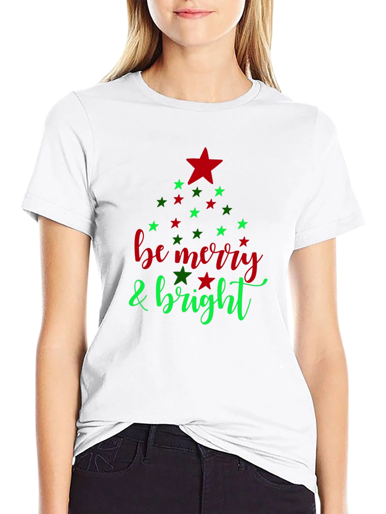 Festive Be Merry & Bright Holiday T-Shirt