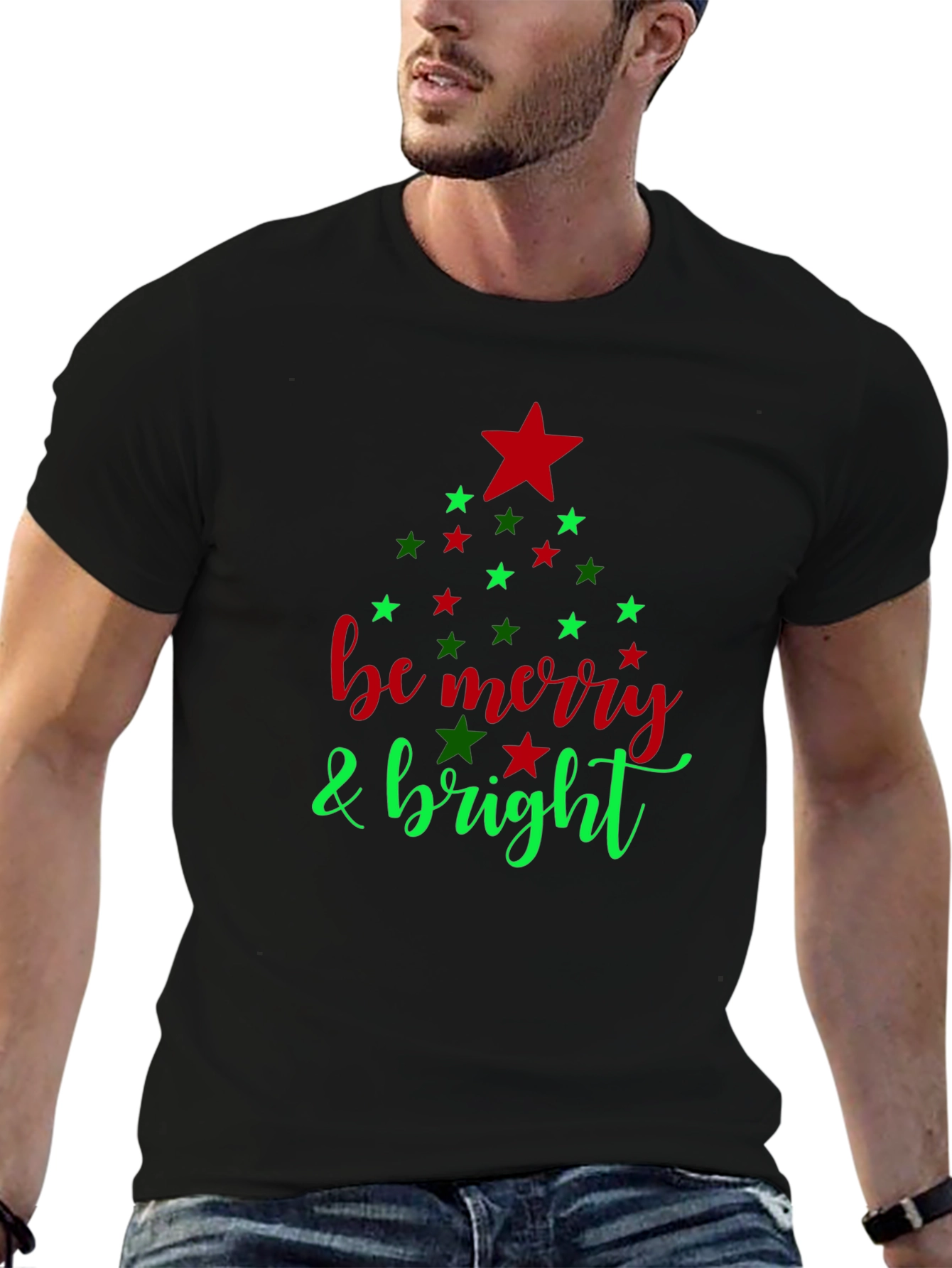 Festive Be Merry & Bright Holiday T-Shirt