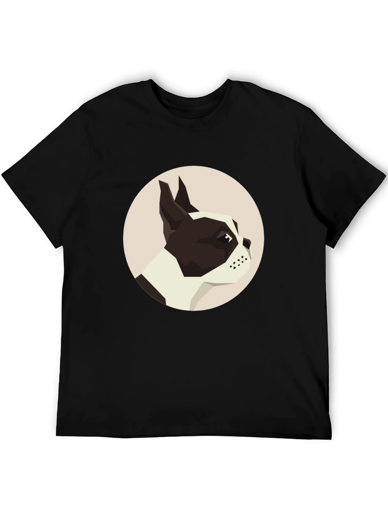 Geometric Dog Graphic Tee - Modern Canine Design
