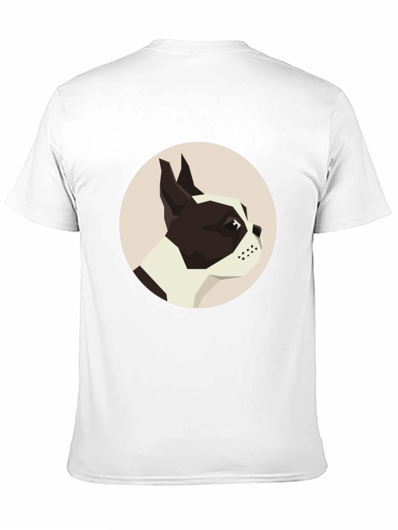 Geometric Dog Graphic Tee - Modern Canine Design