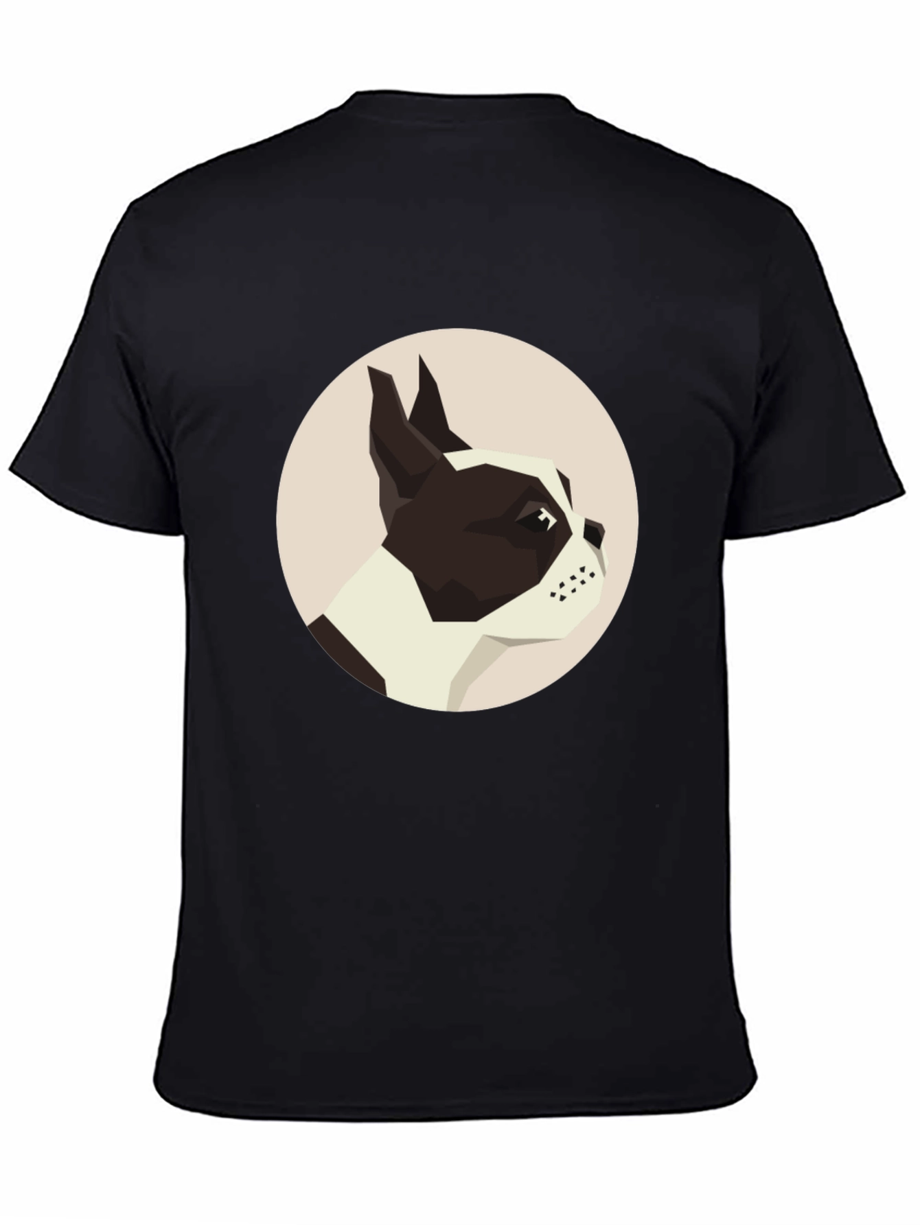 Geometric Dog Graphic Tee - Modern Canine Design