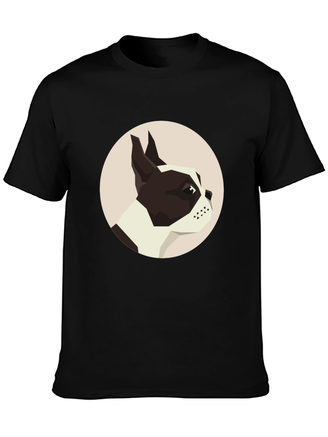Geometric Dog Graphic Tee - Modern Canine Design