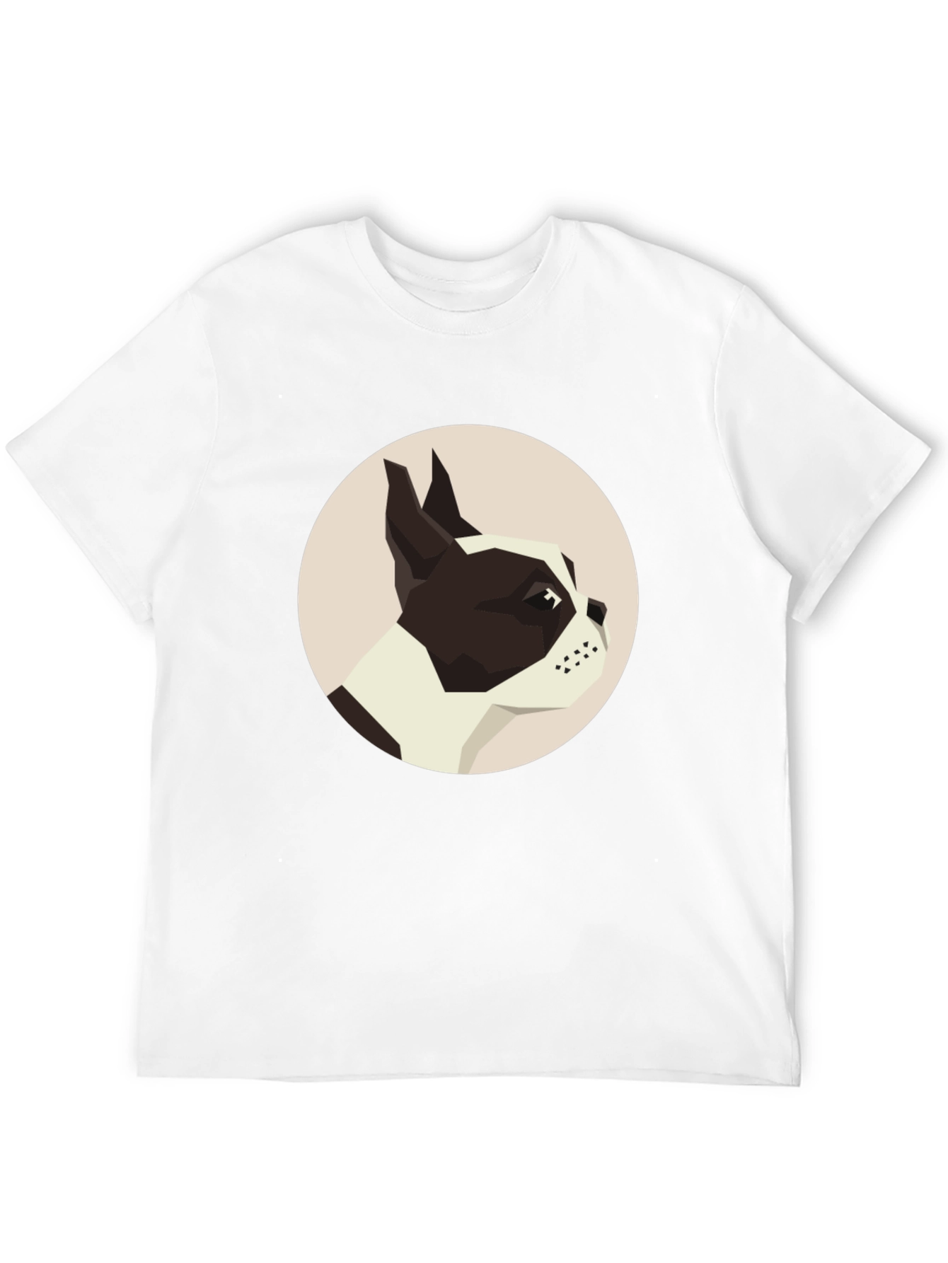 Geometric Dog Graphic Tee - Modern Canine Design
