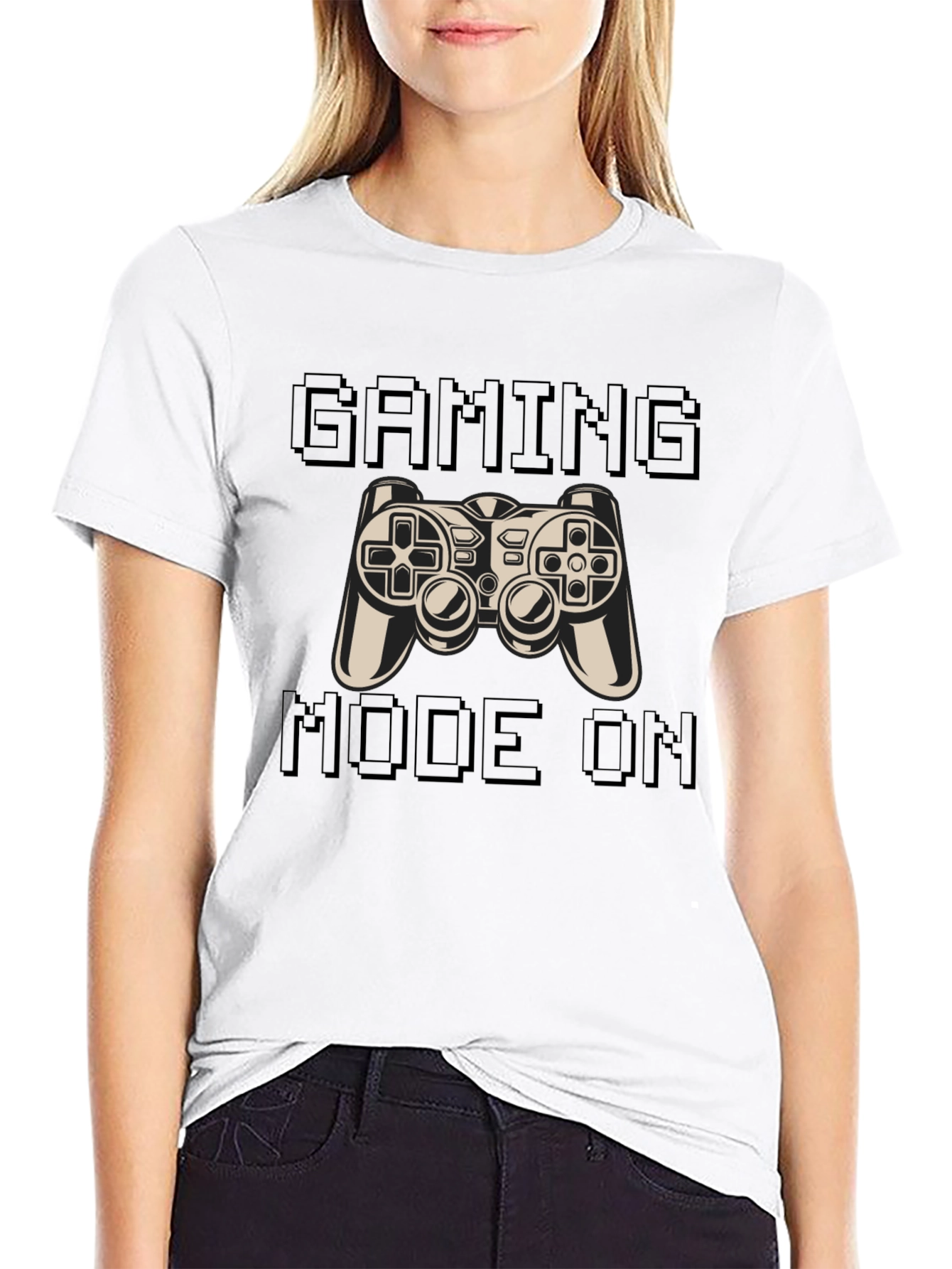 Gaming Mode On Black T-Shirt