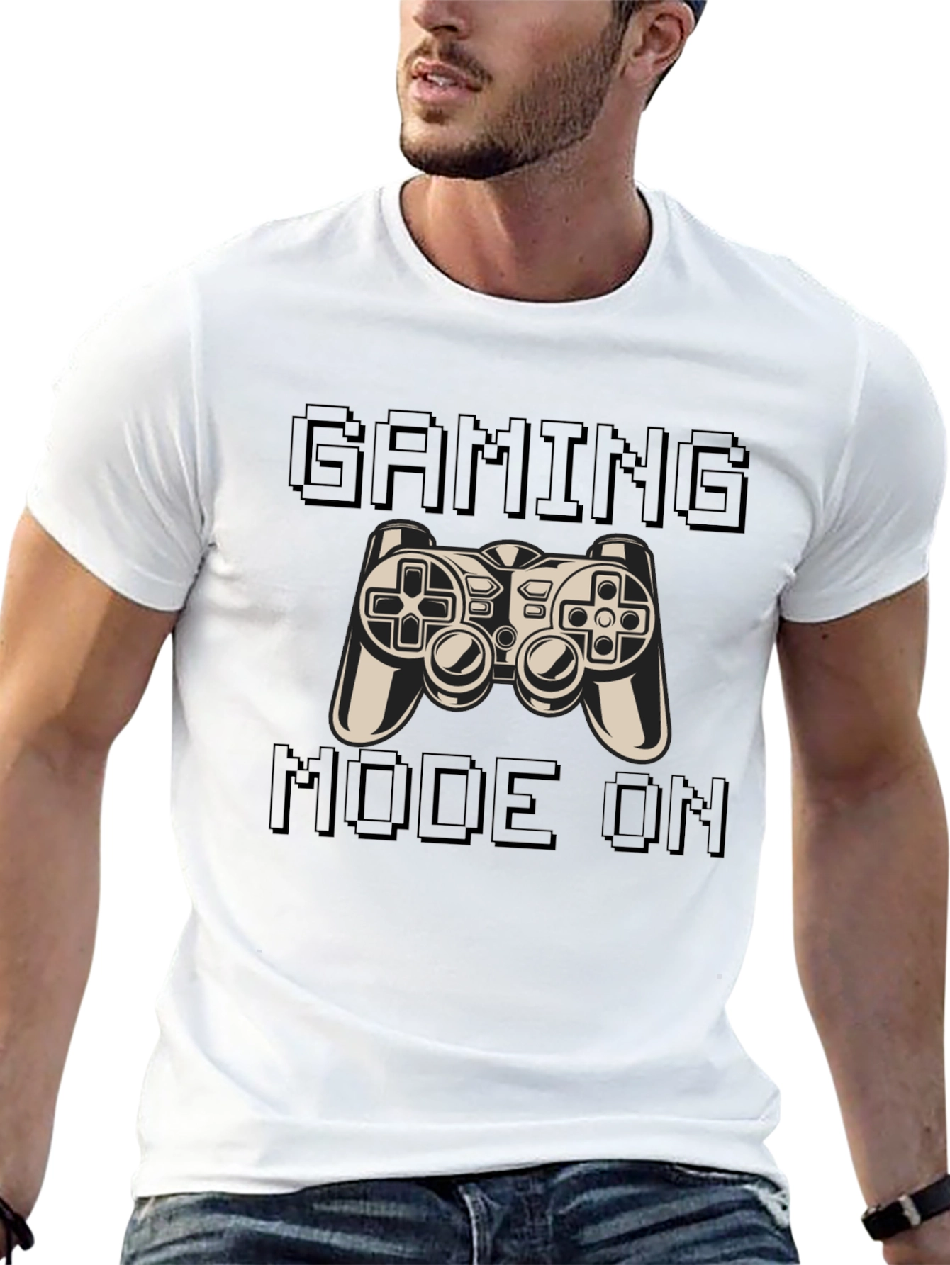 Gaming Mode On Black T-Shirt