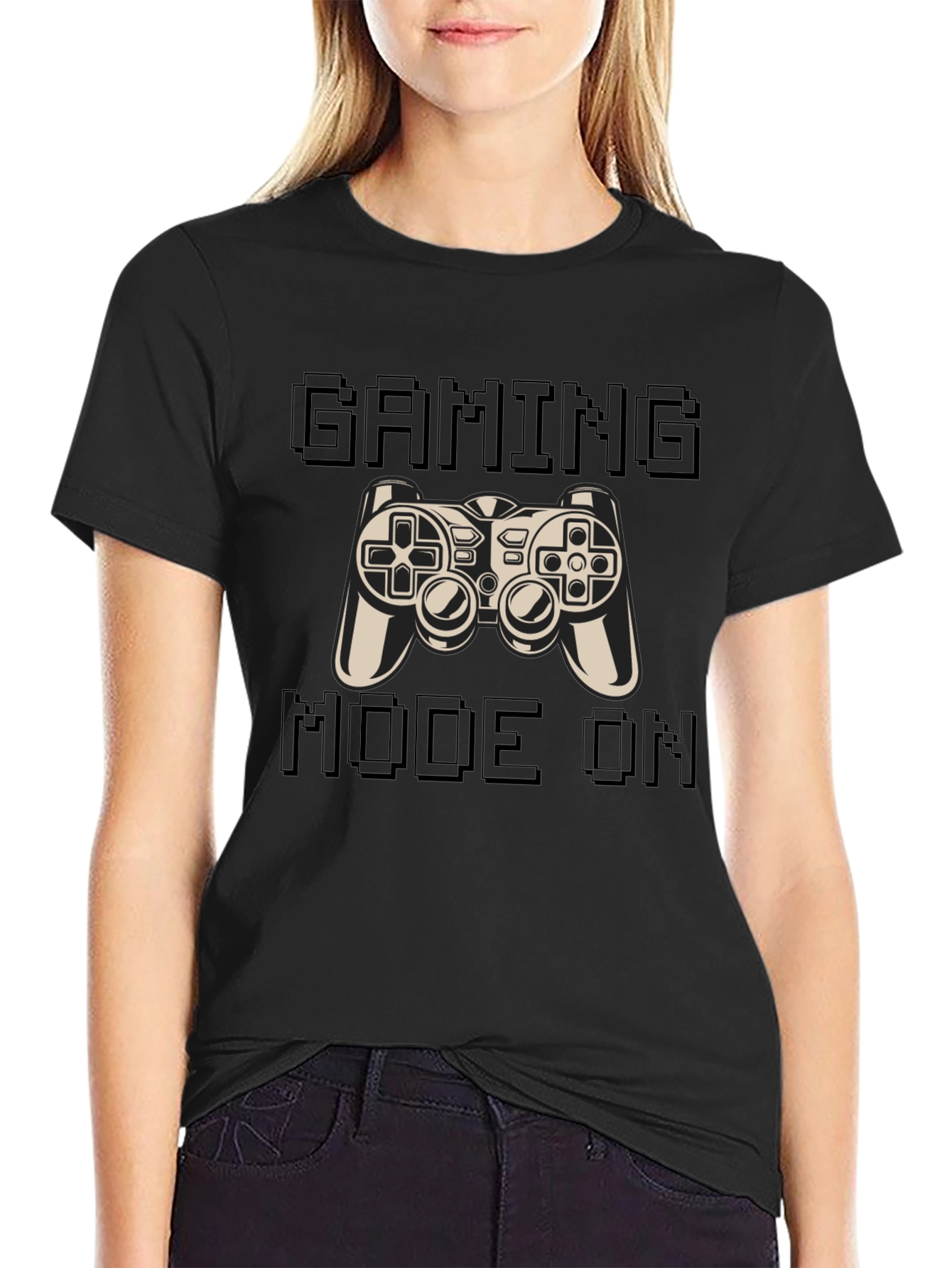 Gaming Mode On Black T-Shirt