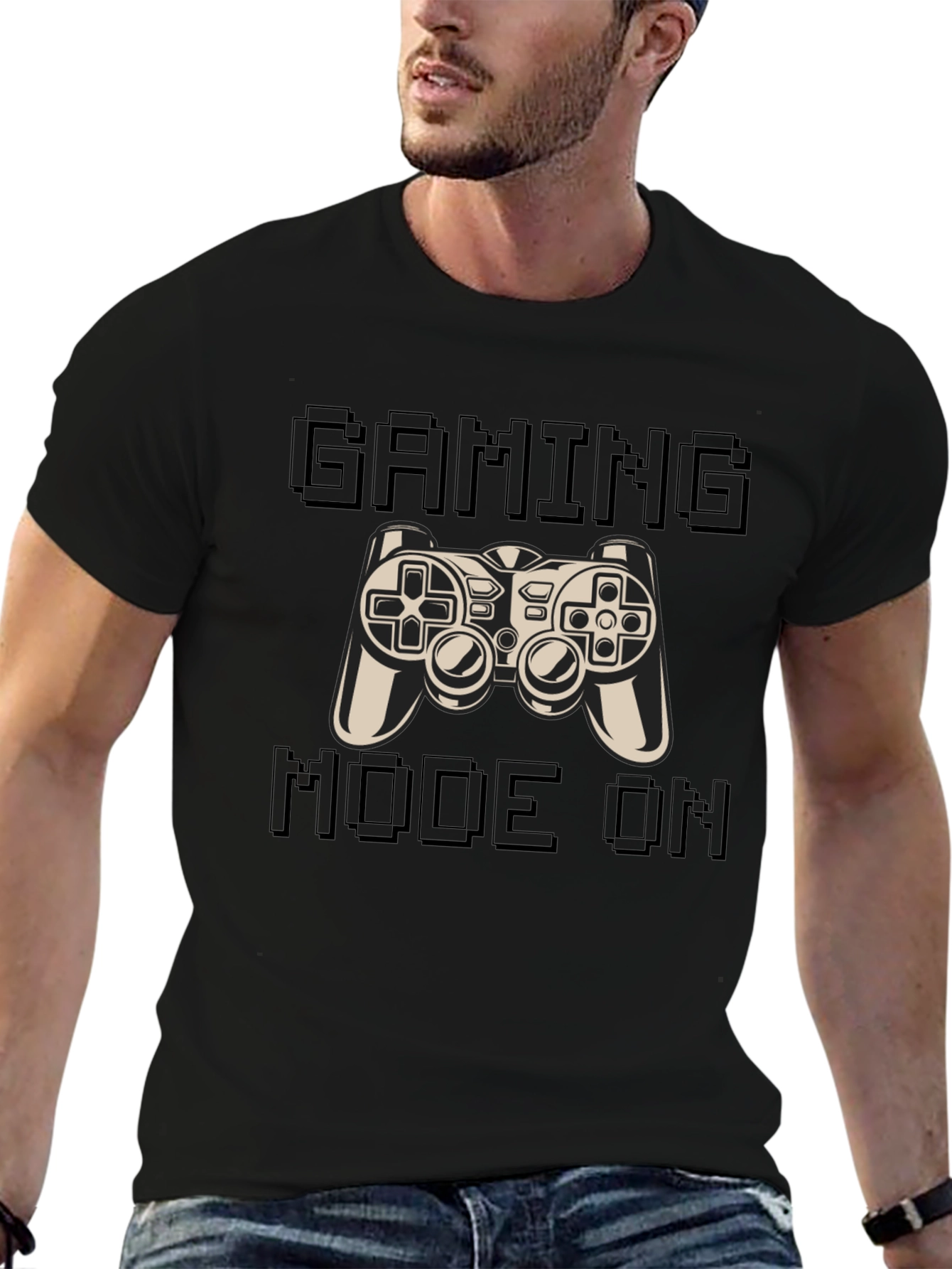 Gaming Mode On Black T-Shirt