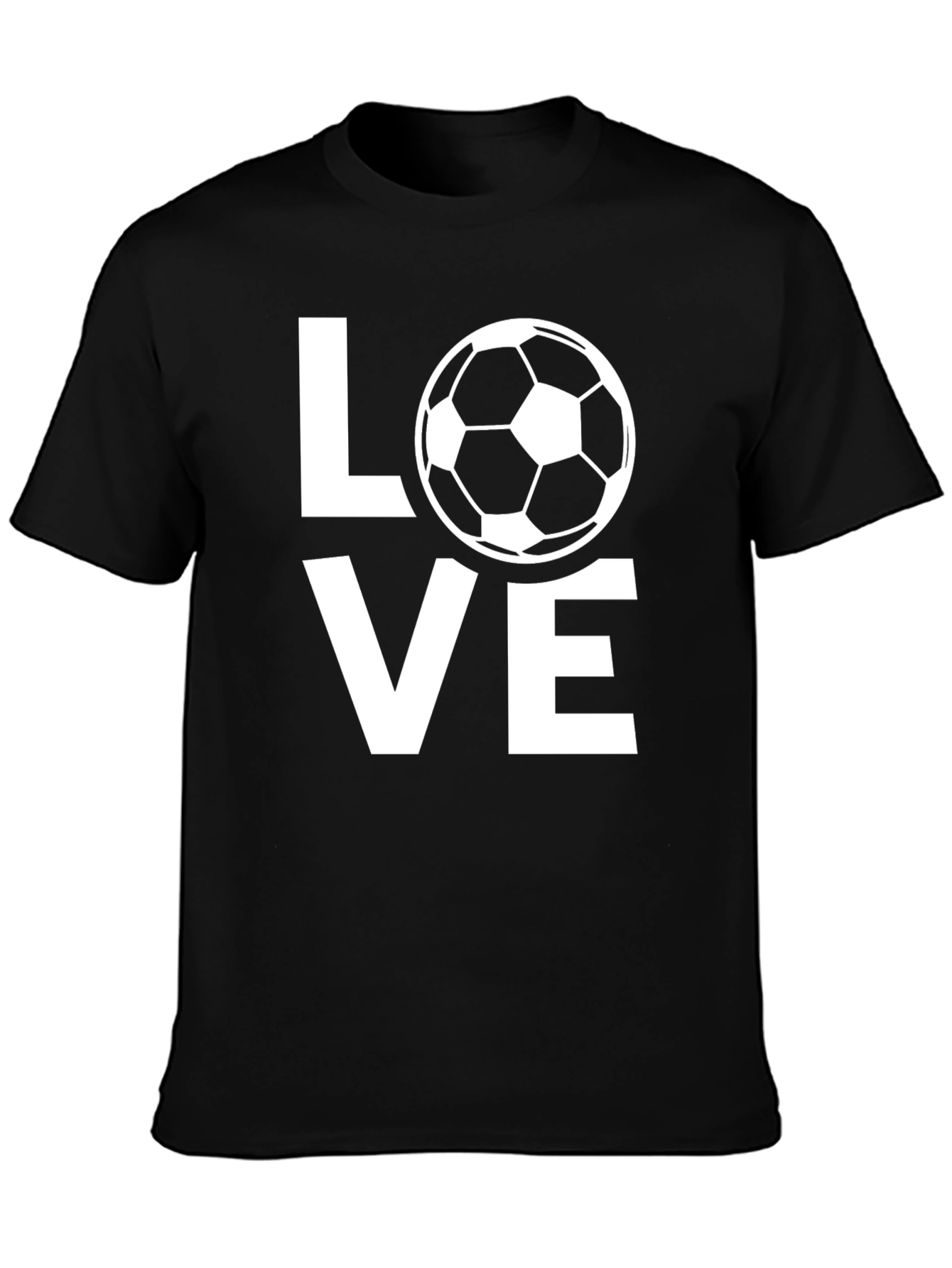 Love Soccer Black Graphic Tee