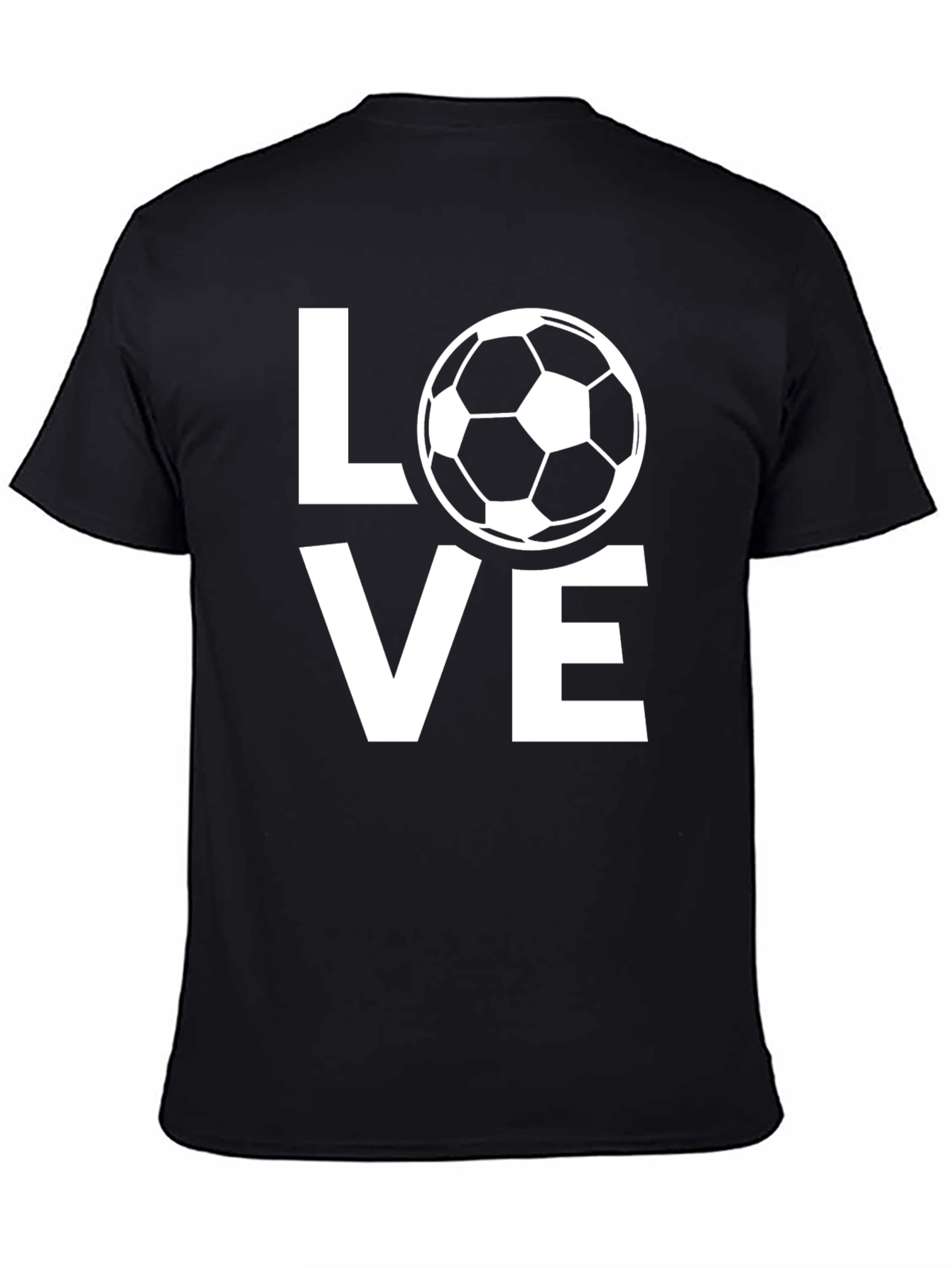 Love Soccer Black Graphic Tee