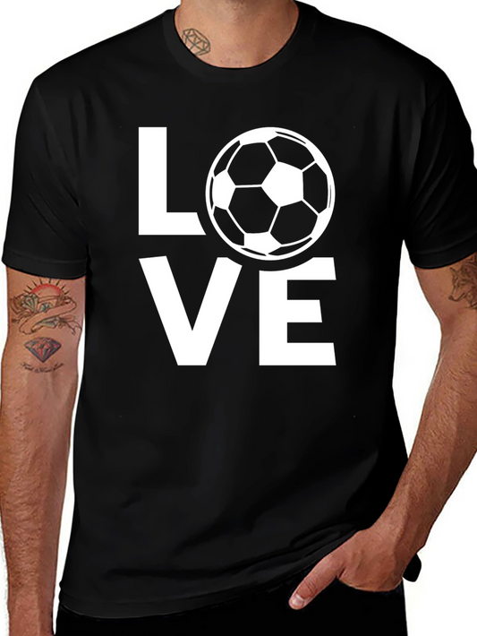 Love Soccer Black Graphic Tee