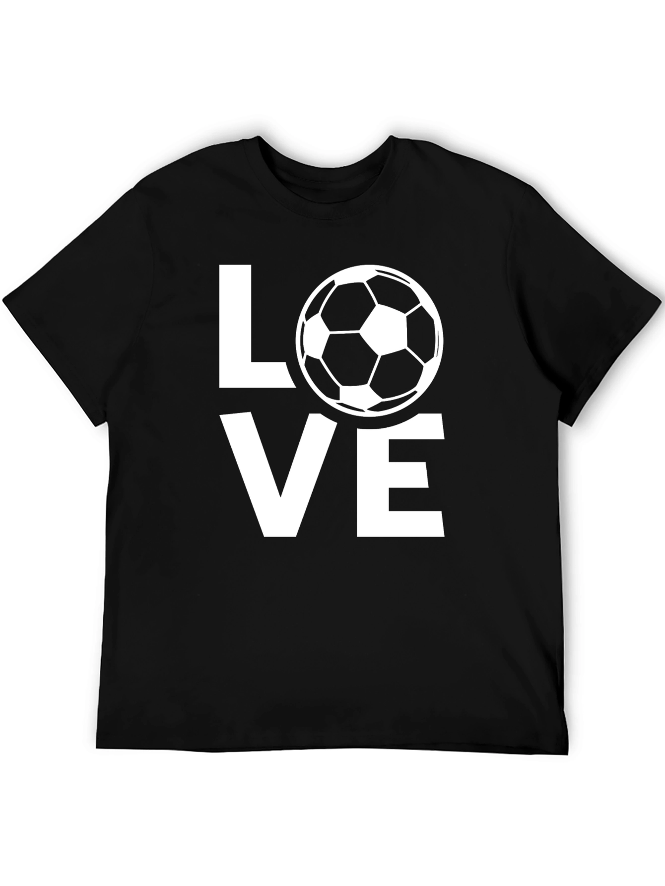 Love Soccer Black Graphic Tee