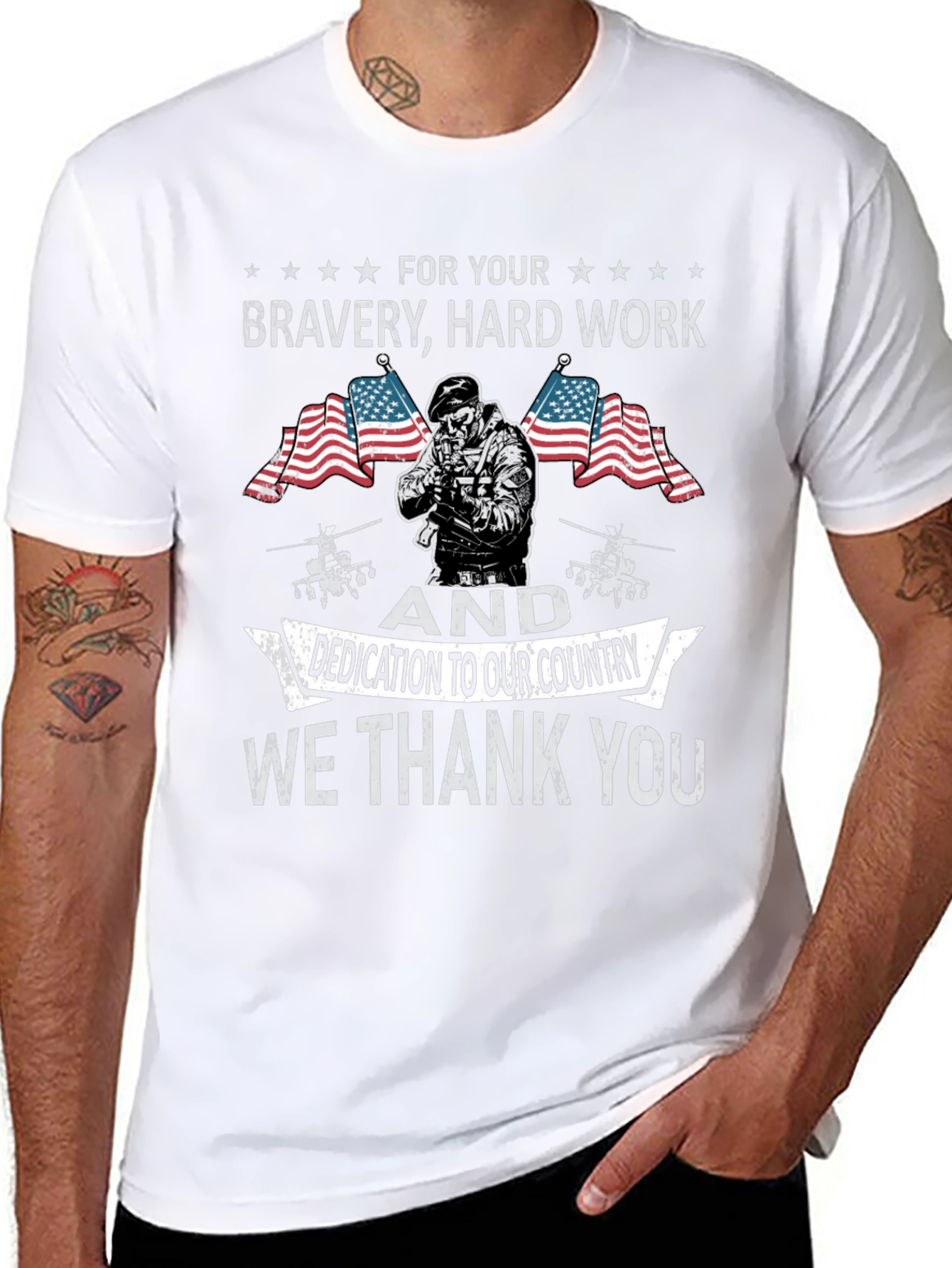 Patriotic Bravery T-Shirt - We Thank You