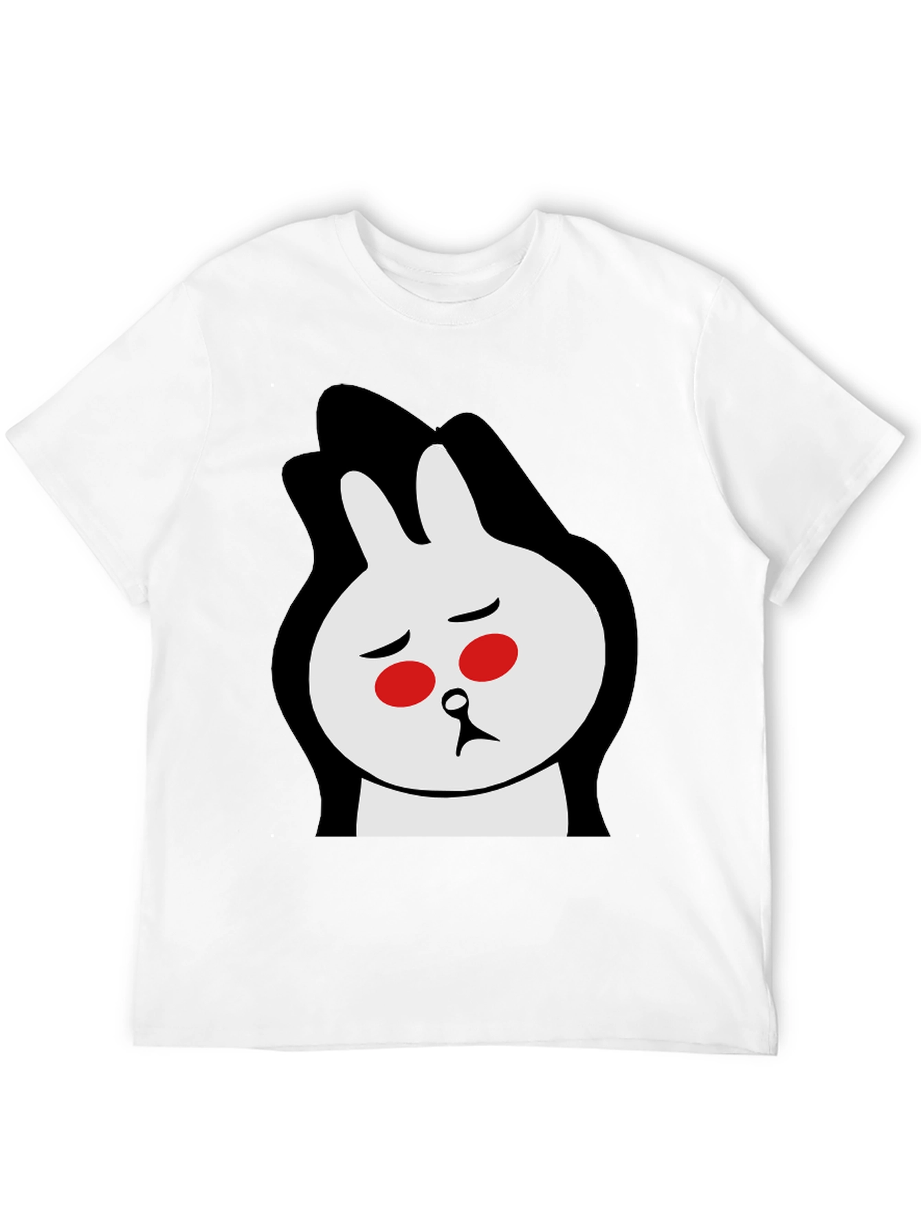 Sad Bunny Graphic Tee - Black Cotton Blend