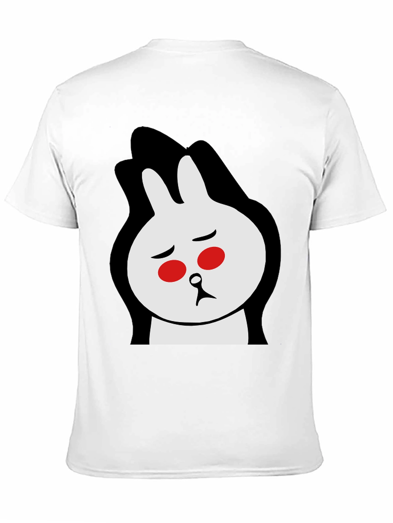Sad Bunny Graphic Tee - Black Cotton Blend