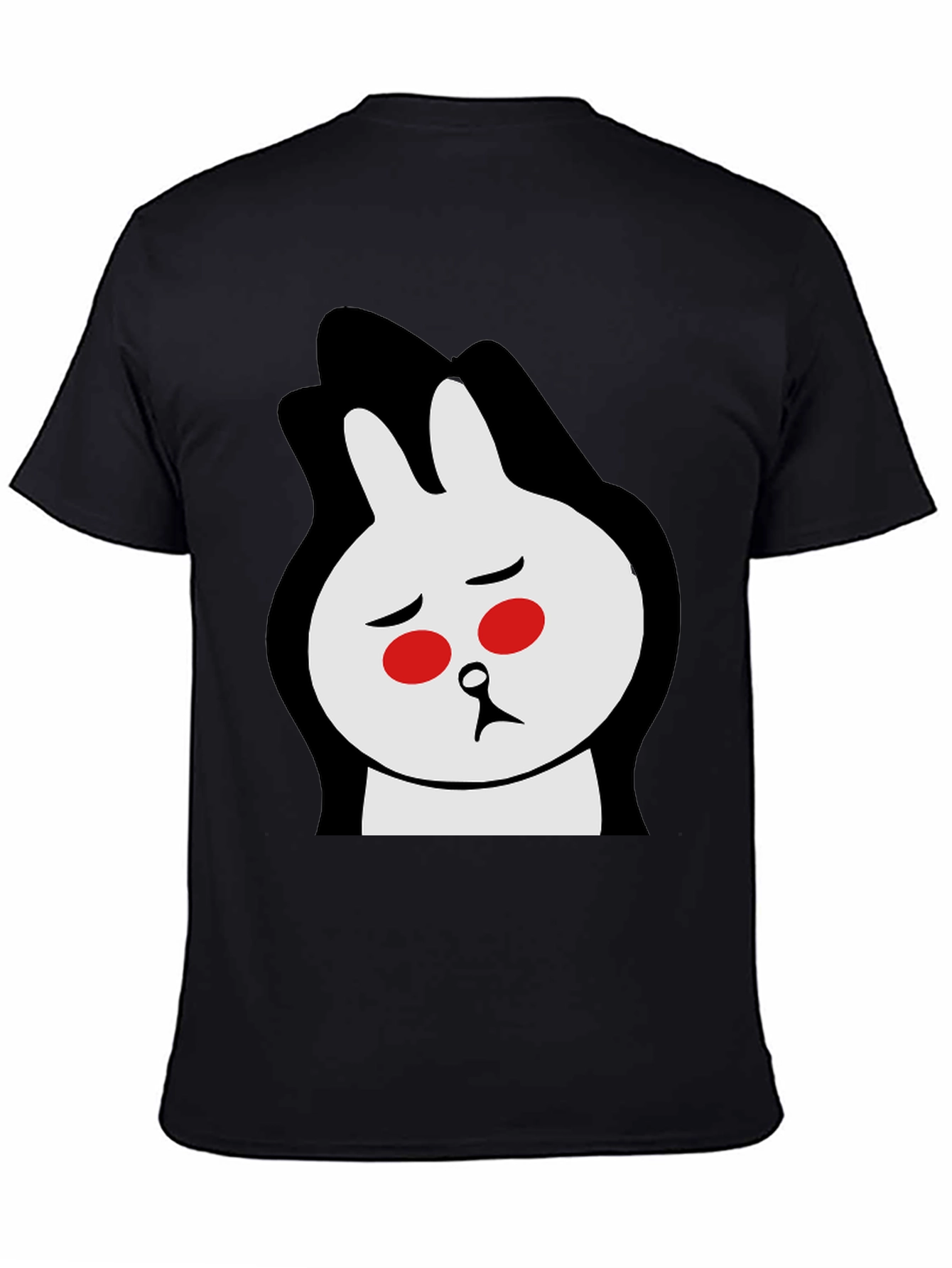 Sad Bunny Graphic Tee - Black Cotton Blend