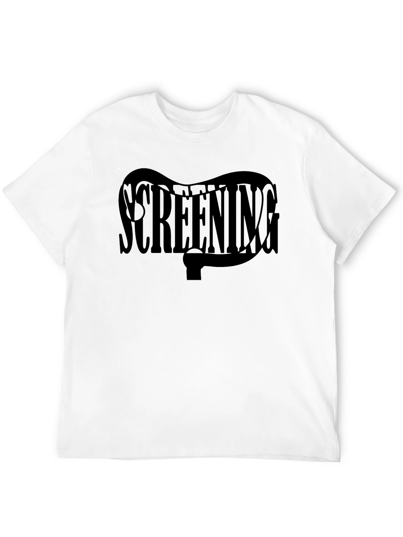 Screening Graphic Black T-Shirt