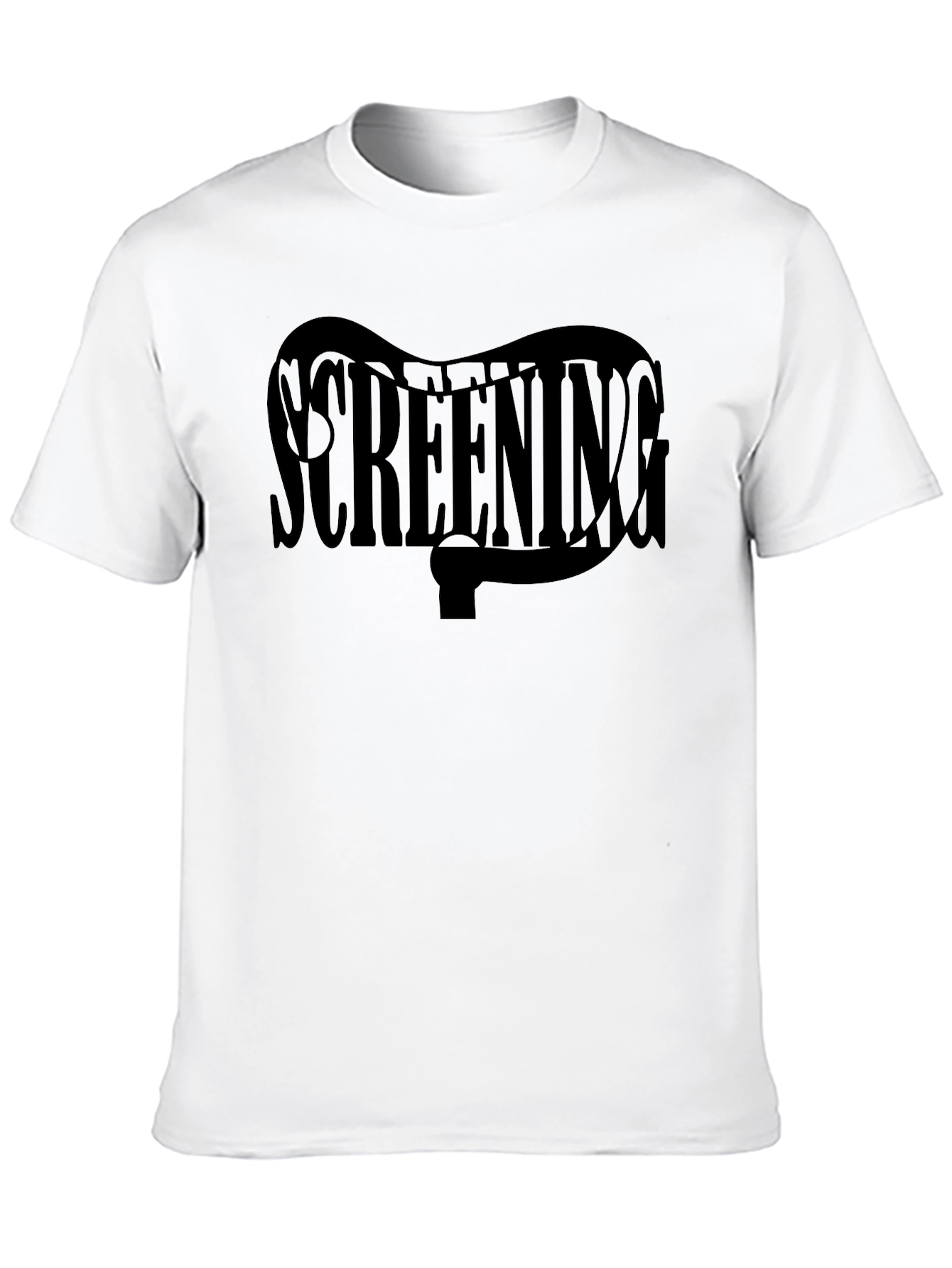 Screening Graphic Black T-Shirt