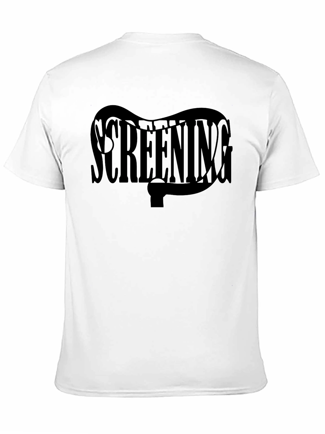 Screening Graphic Black T-Shirt