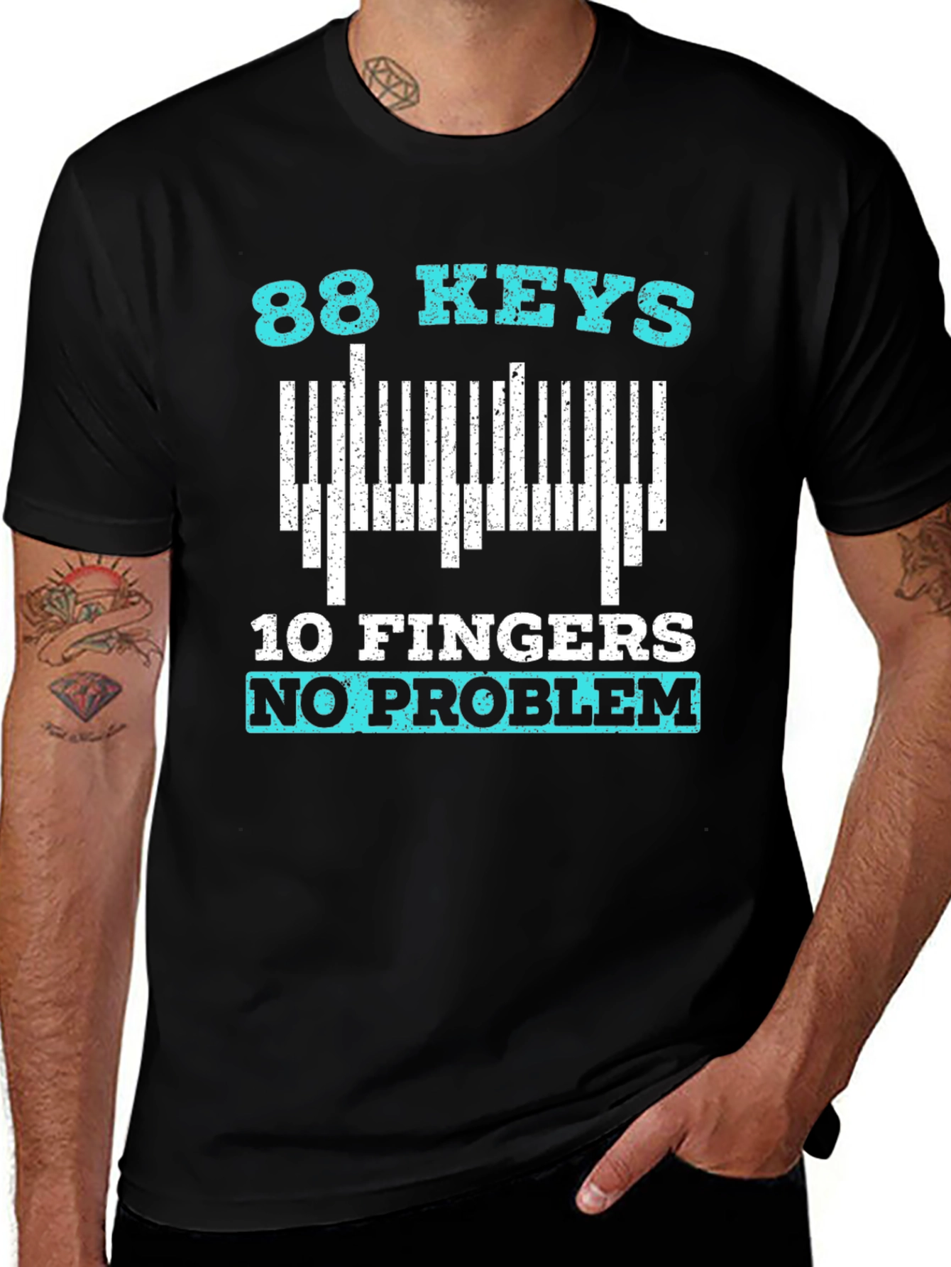 88 Keys 10 Fingers No Problem T-Shirt