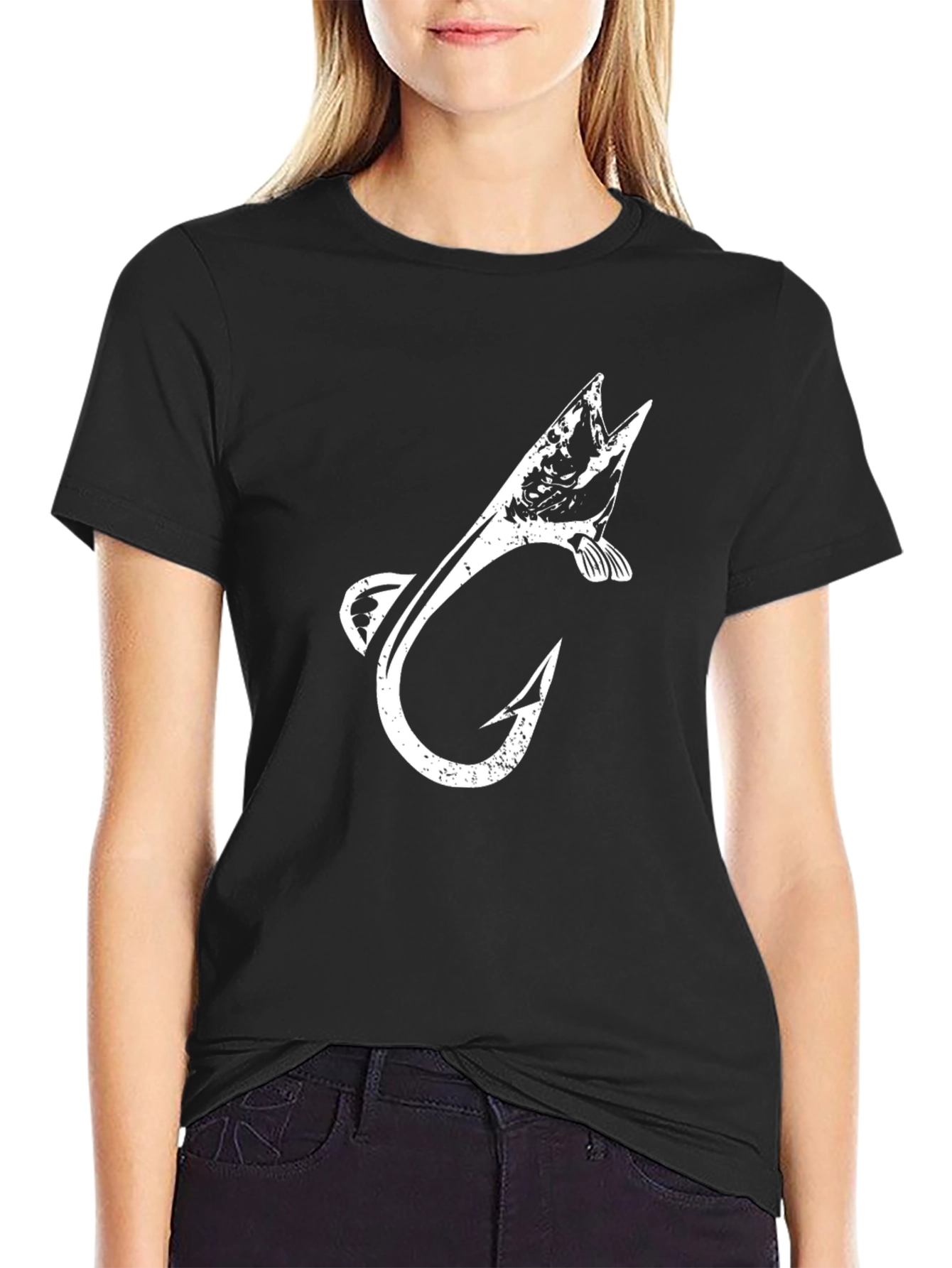 Fish Hook Graphic Tee - Stylish Fisherman T-Shirt