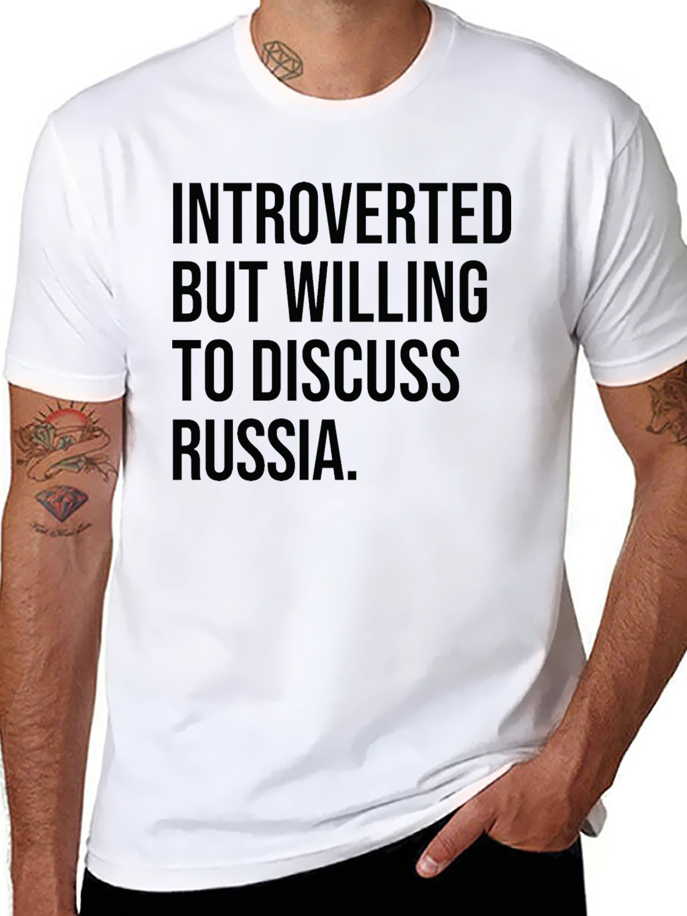 Introverted But Willing to Discuss Russia T-Shirt