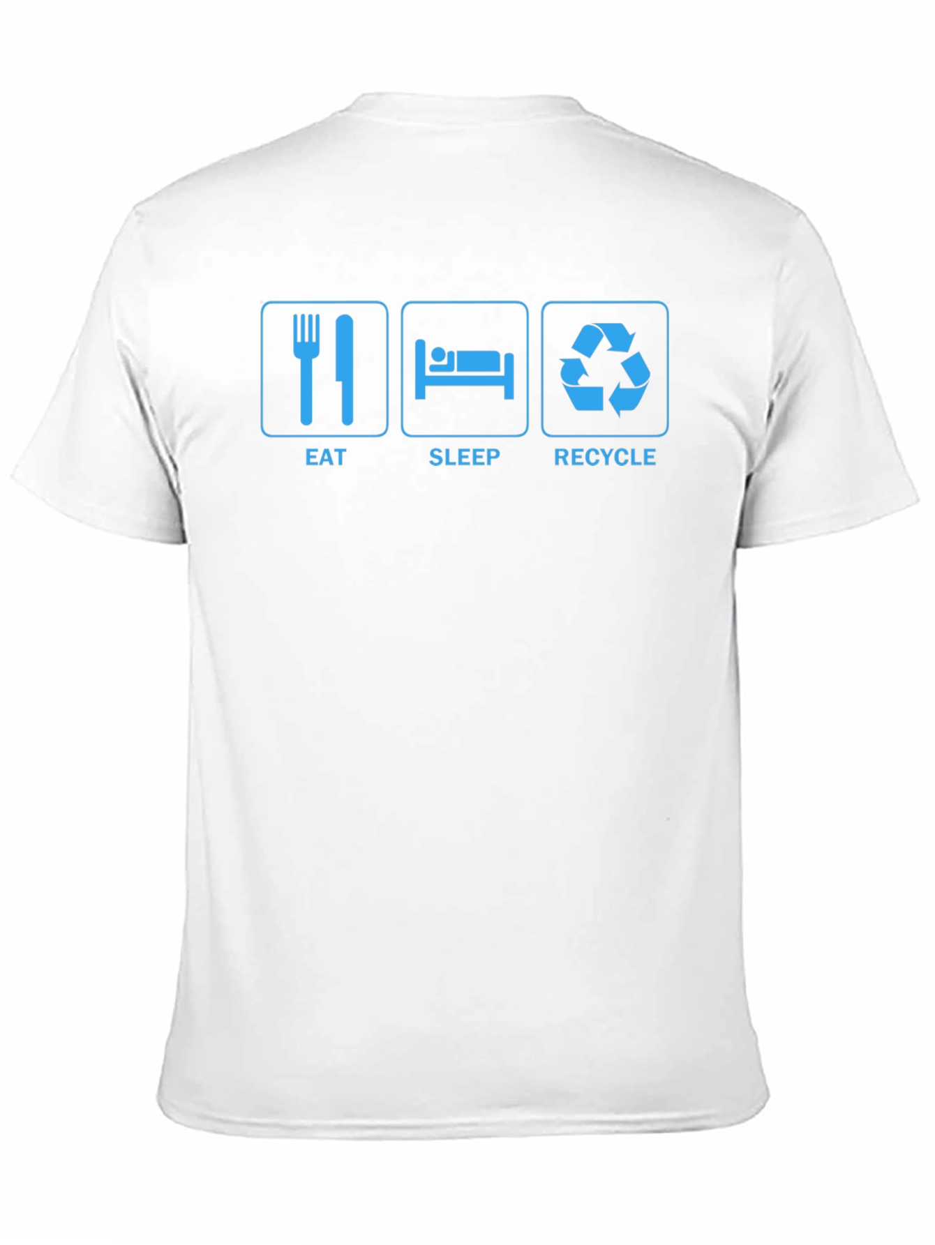 Eat Sleep Recycle Graphic T-Shirt - Black