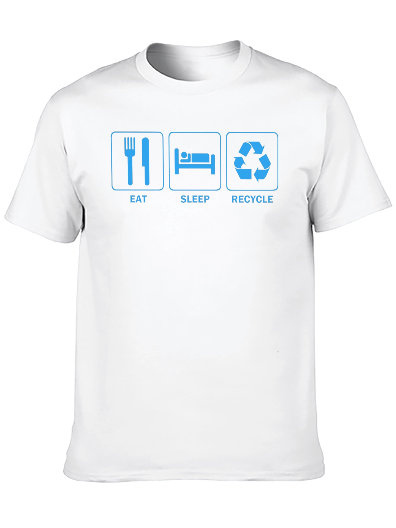 Eat Sleep Recycle Graphic T-Shirt - Black