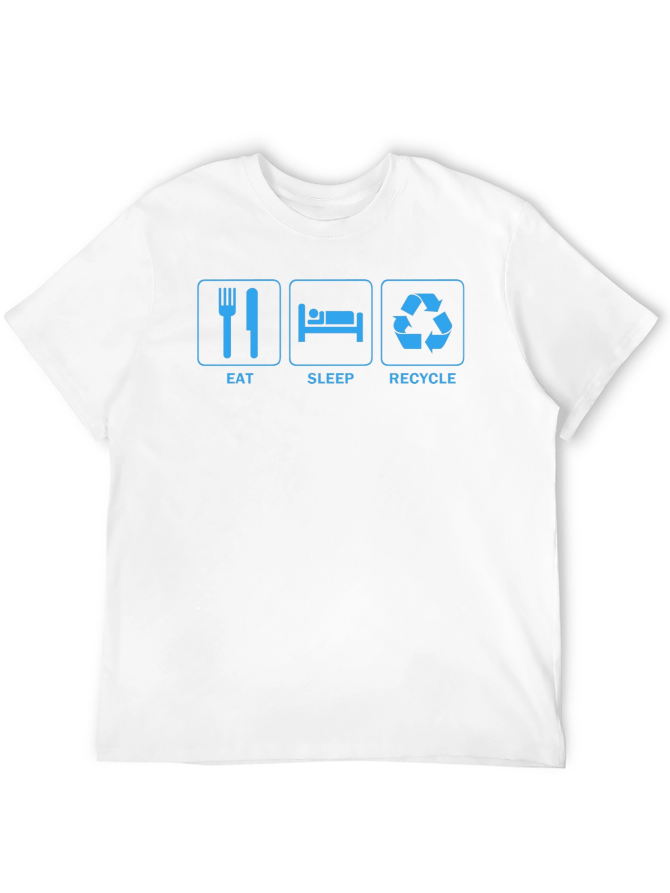 Eat Sleep Recycle Graphic T-Shirt - Black