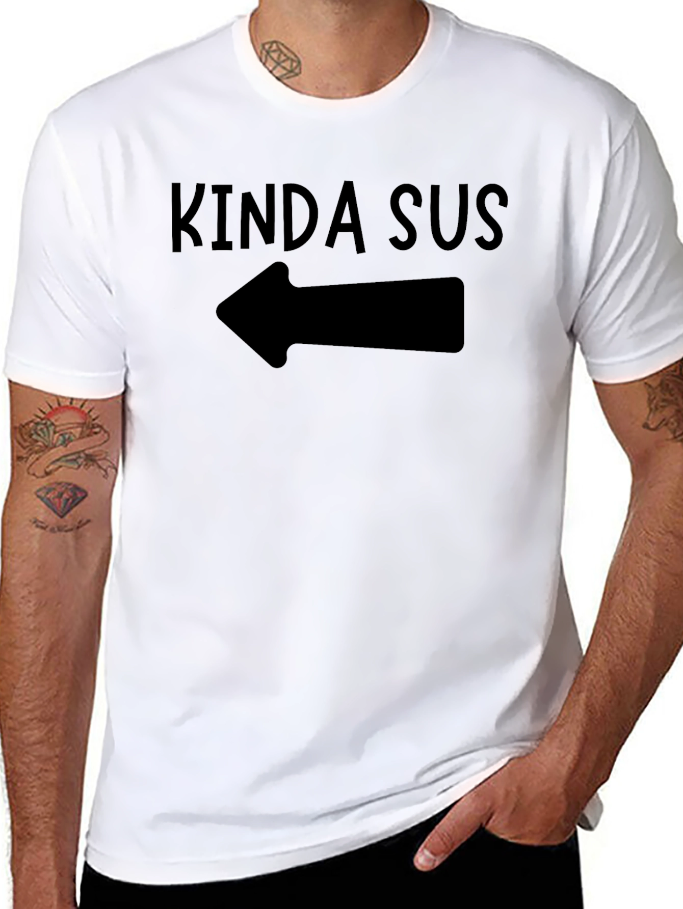 Kinda Sus Black T-Shirt