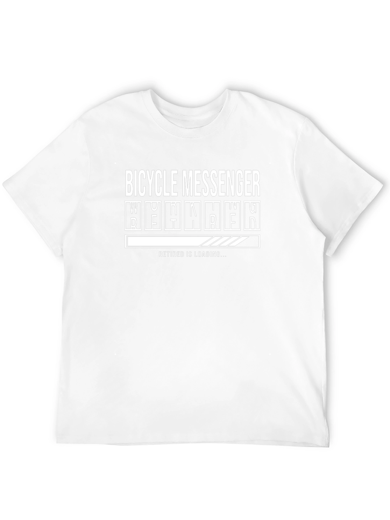 Bicycle Messenger Retired Loading Funny Black T-Shirt