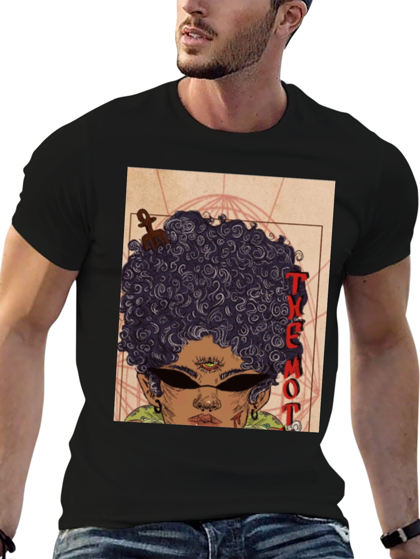 Themot T-Shirt Black Graphic Tee