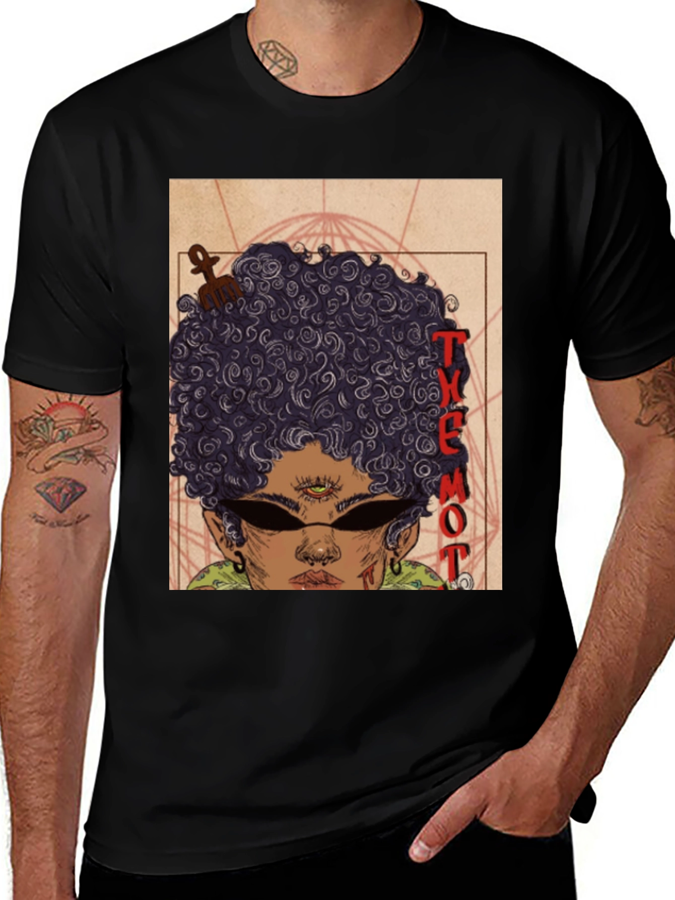 Themot T-Shirt Black Graphic Tee