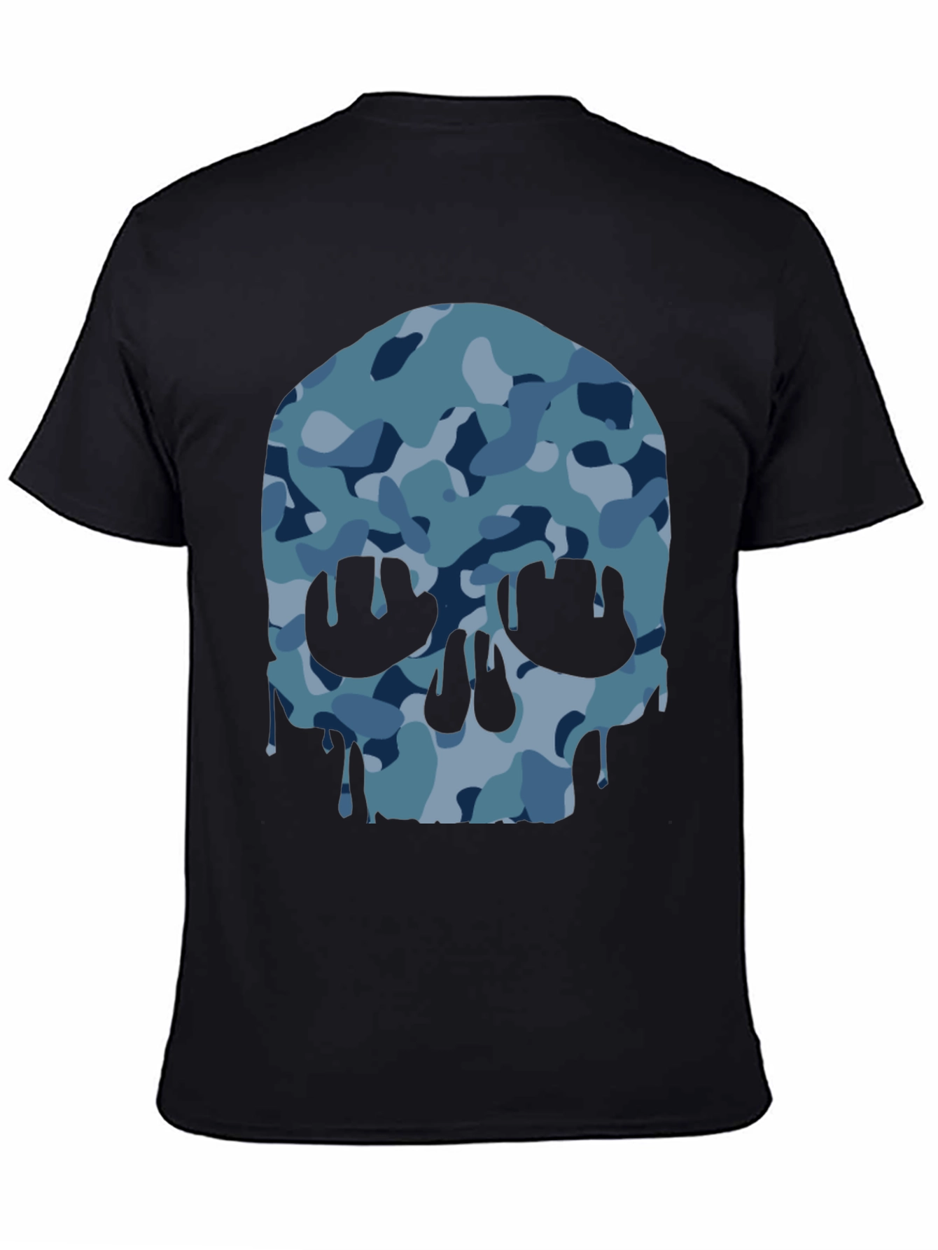 Camo Skull Graphic T-Shirt - Modern Style