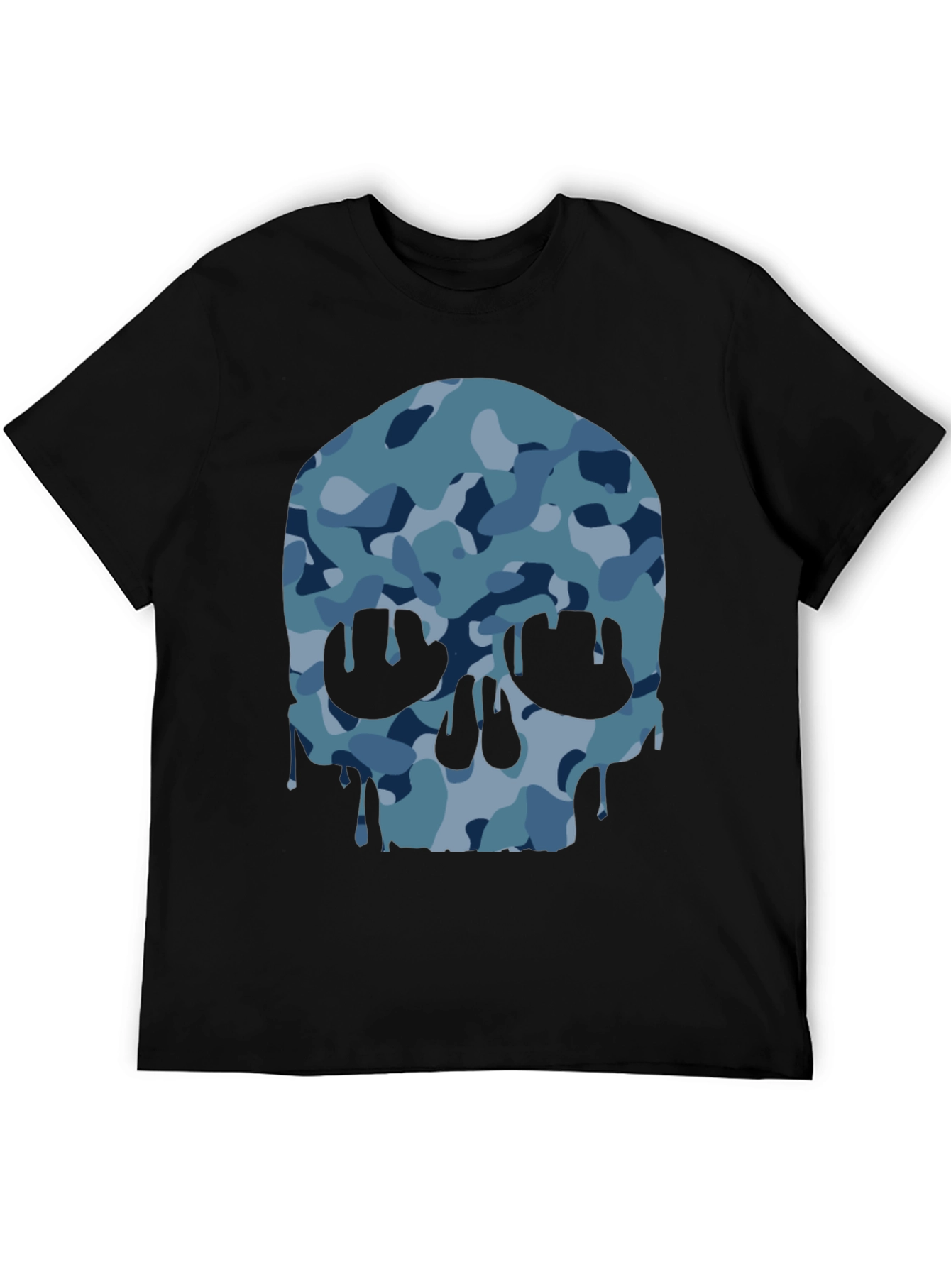 Camo Skull Graphic T-Shirt - Modern Style