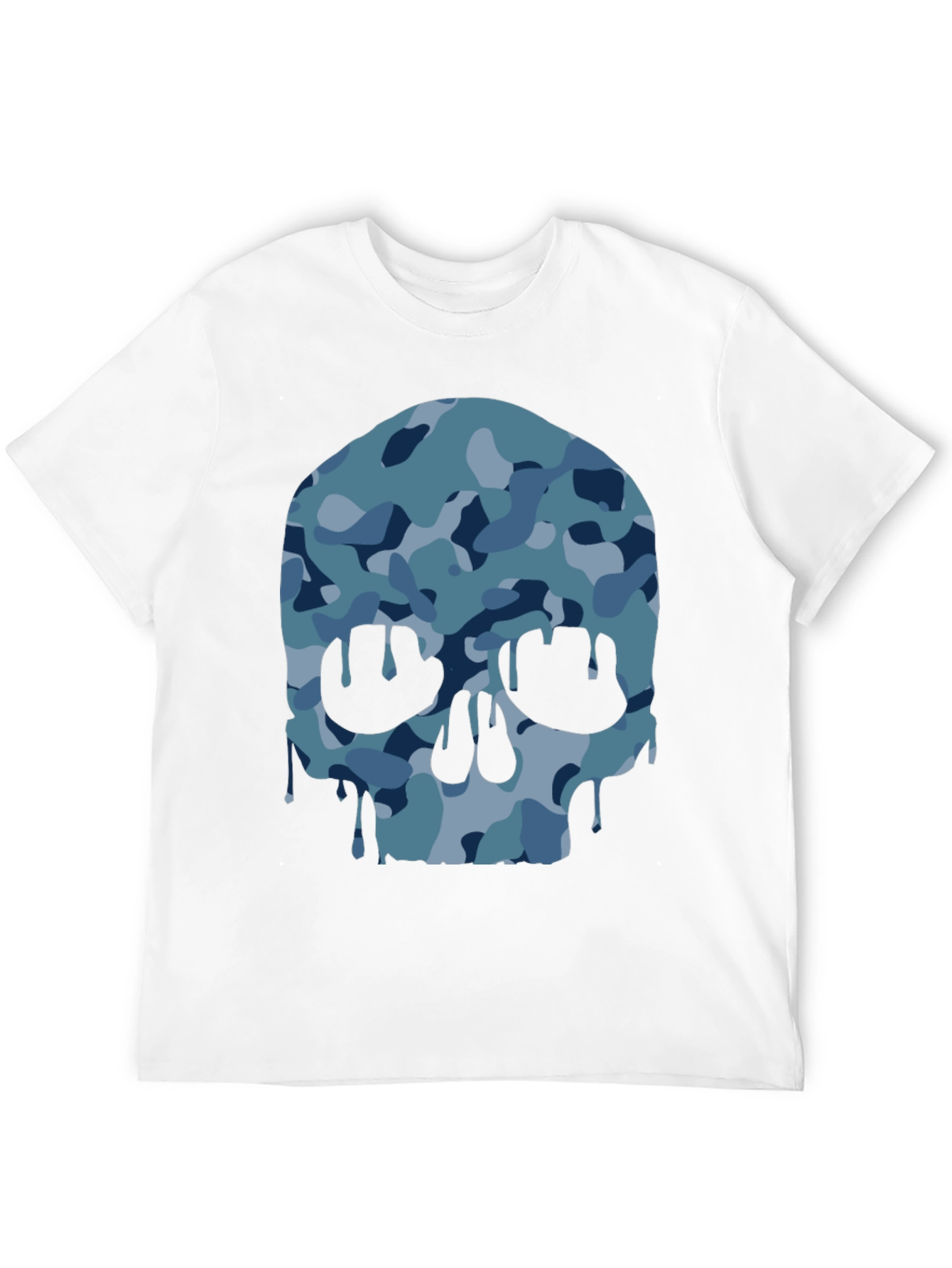 Camo Skull Graphic T-Shirt - Modern Style
