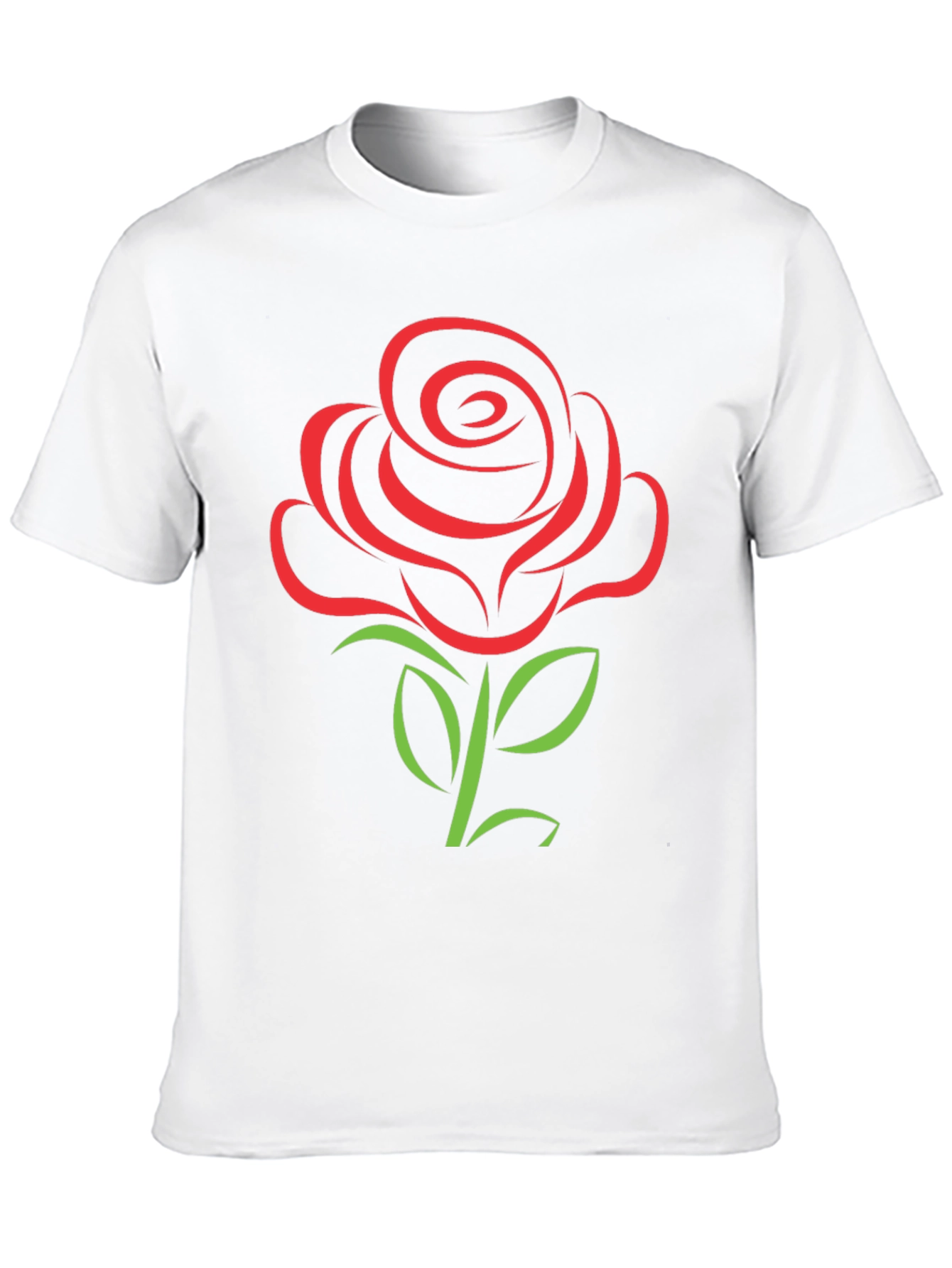 Rose Graphic Tee - Black Short Sleeve T-Shirt