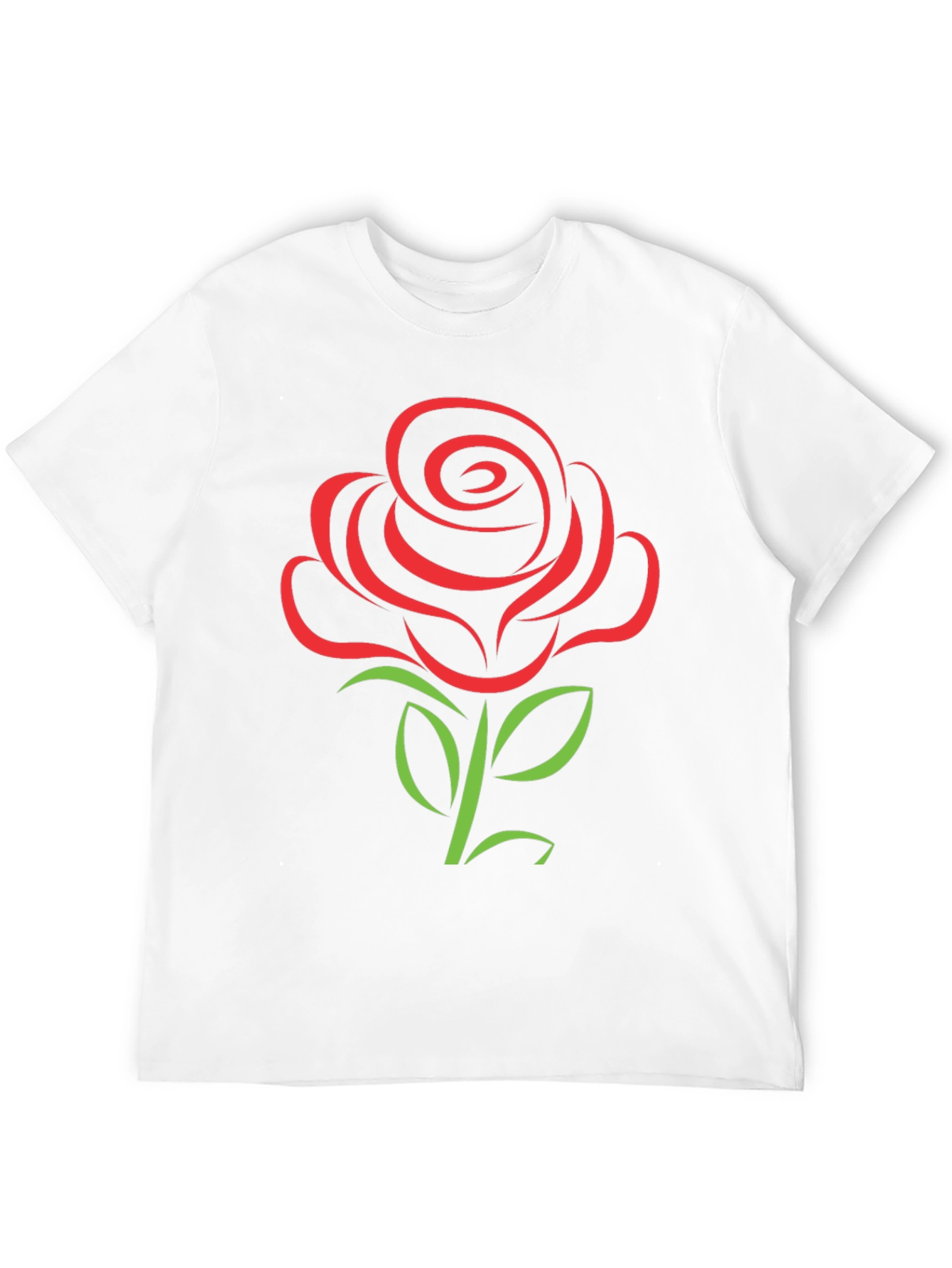 Rose Graphic Tee - Black Short Sleeve T-Shirt