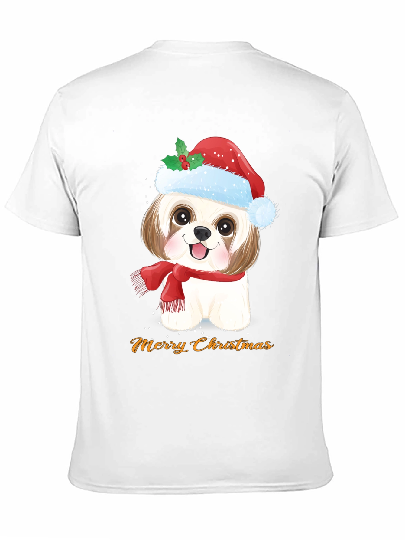 Festive Dog Merry Christmas T-Shirt