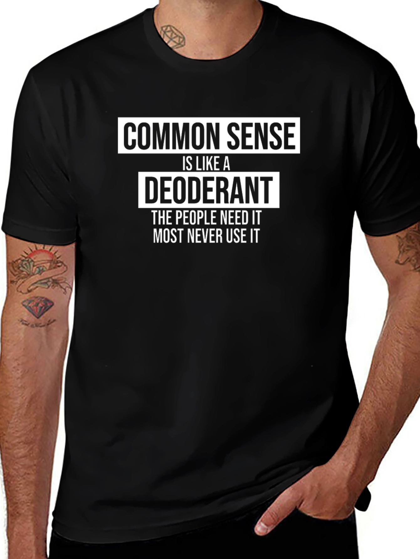 Common Sense Deodorant Graphic T-Shirt