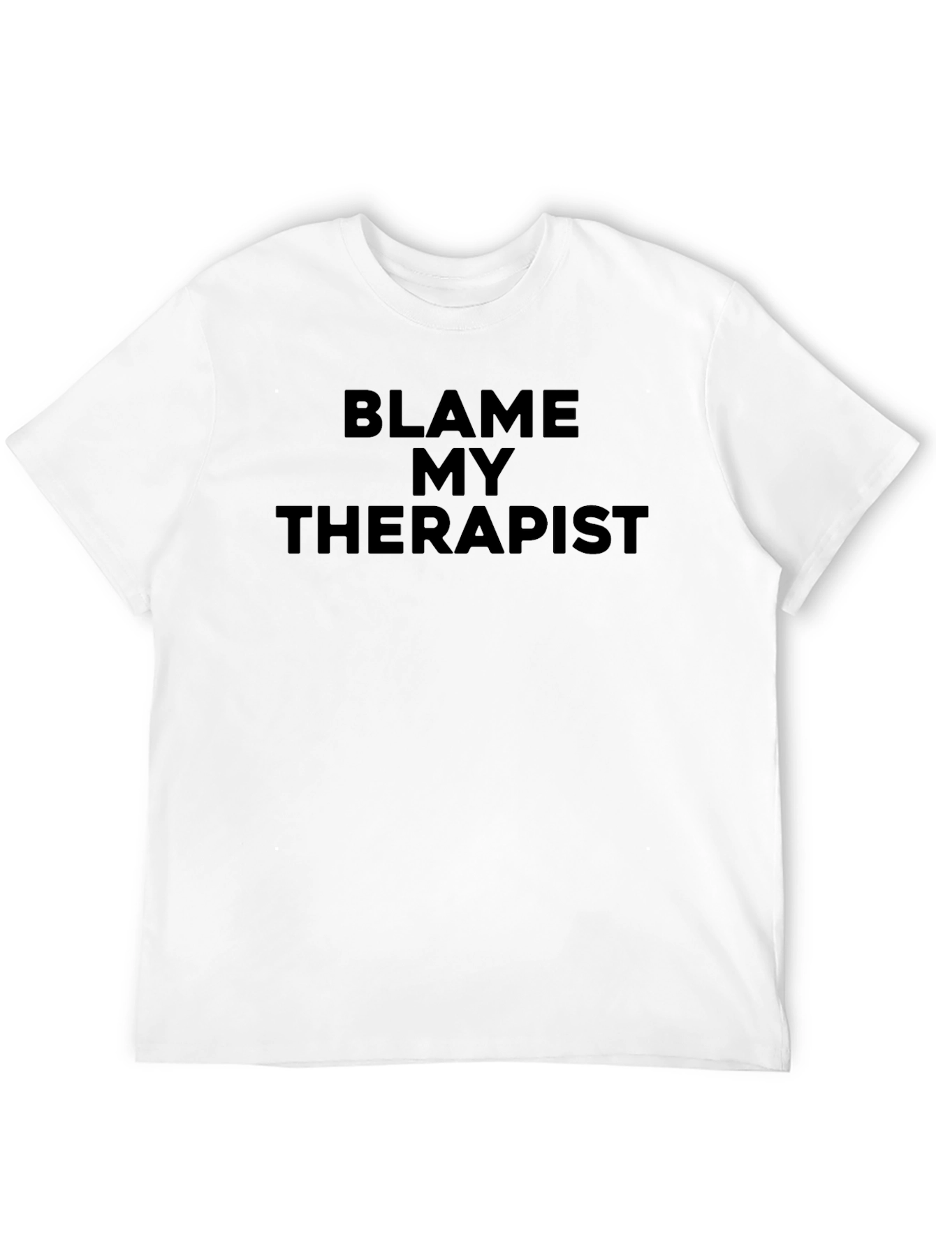 Blame My Therapist Black Graphic T-Shirt