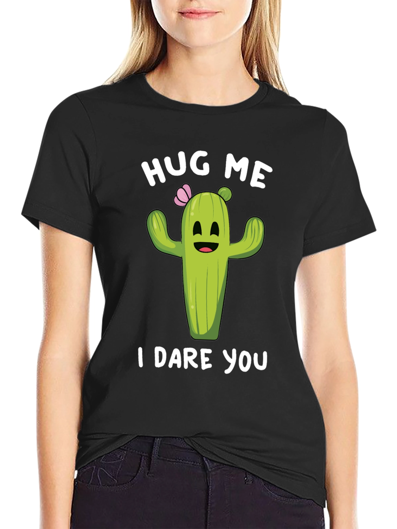 Hug Me Cactus Graphic Tee - Funny Unisex Shirt
