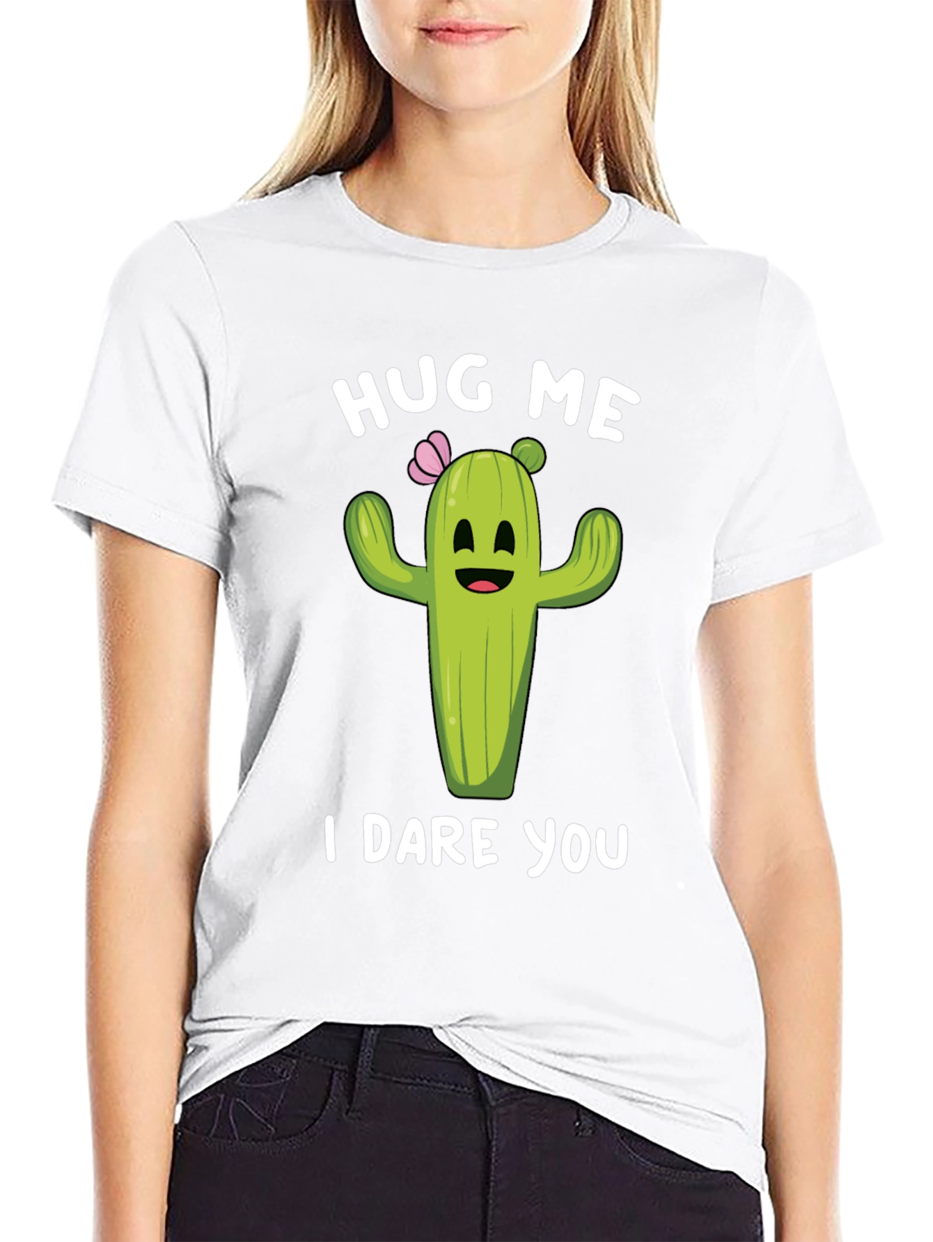 Hug Me Cactus Graphic Tee - Funny Unisex Shirt