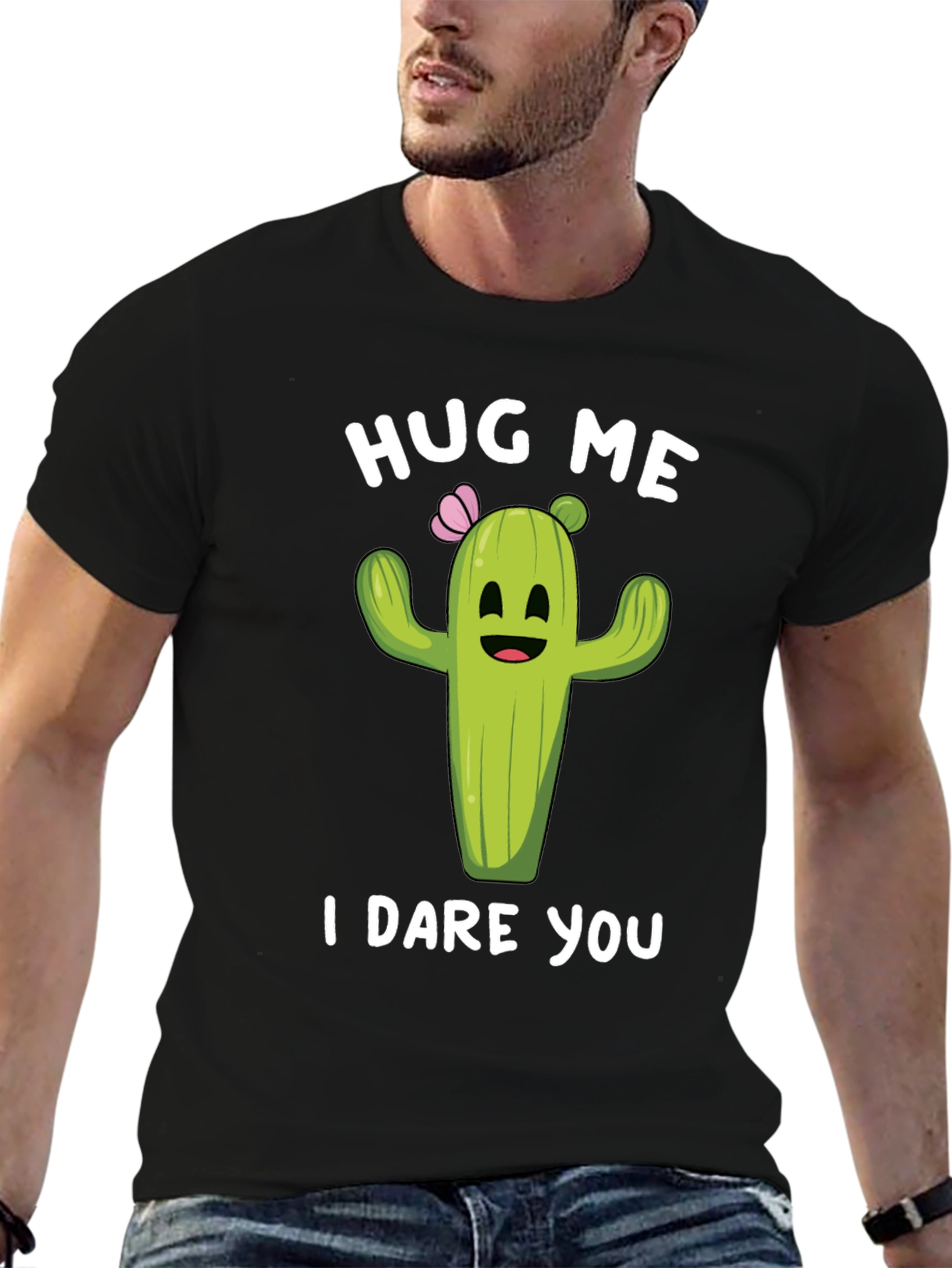 Hug Me Cactus Graphic Tee - Funny Unisex Shirt