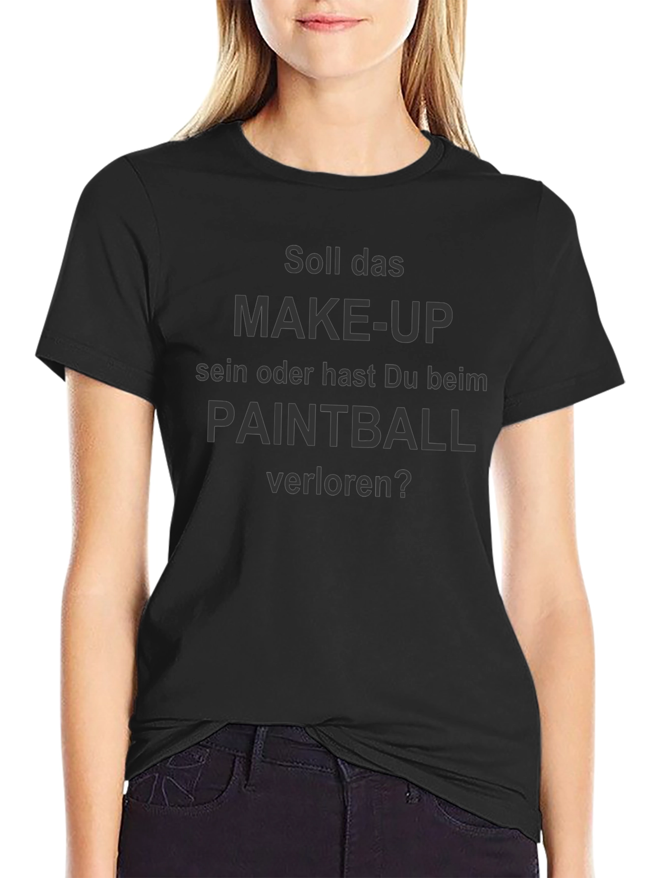 Funny Paintball or Make-up? Black T-Shirt