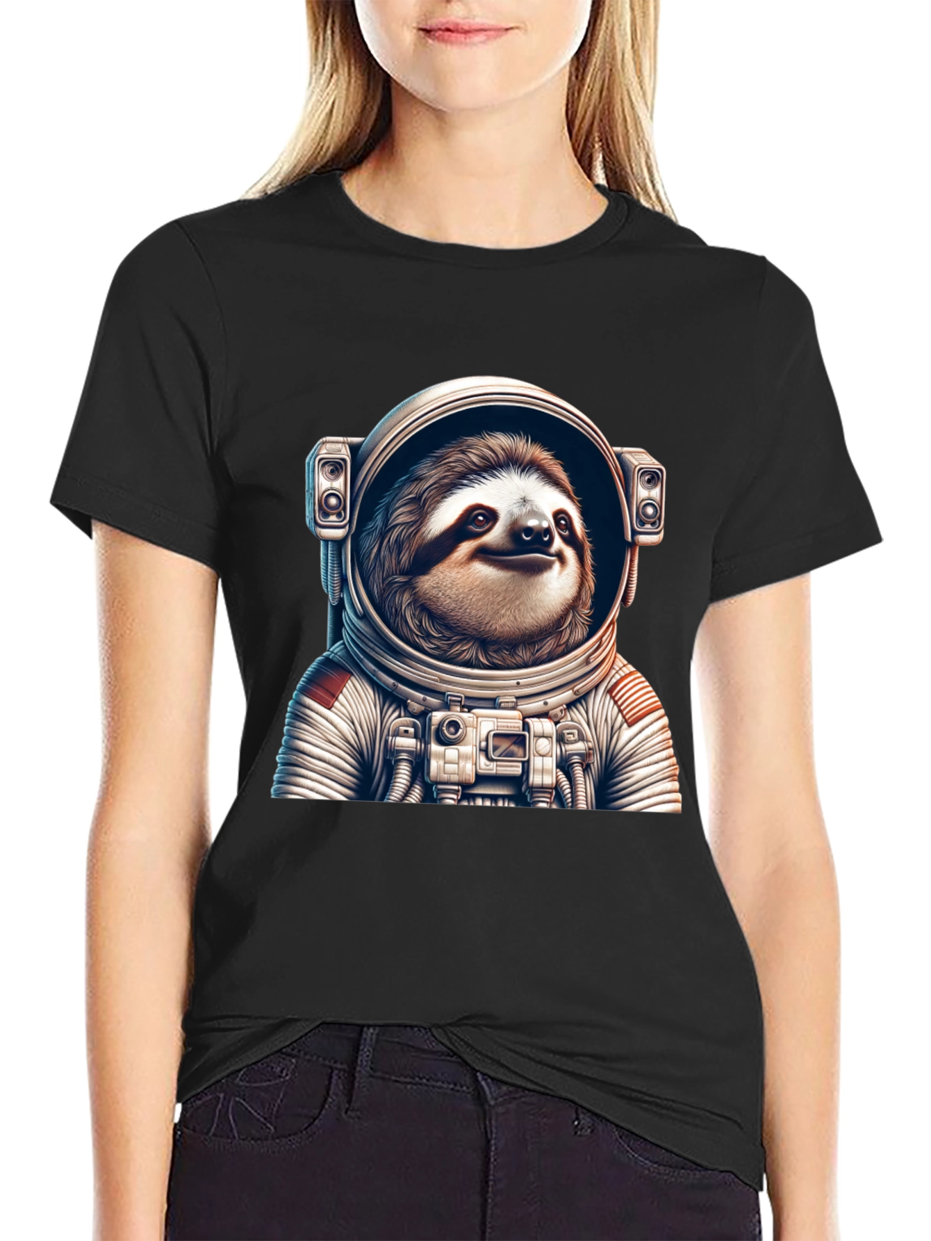 Sloth Astronaut Graphic T-Shirt - Space Explorer