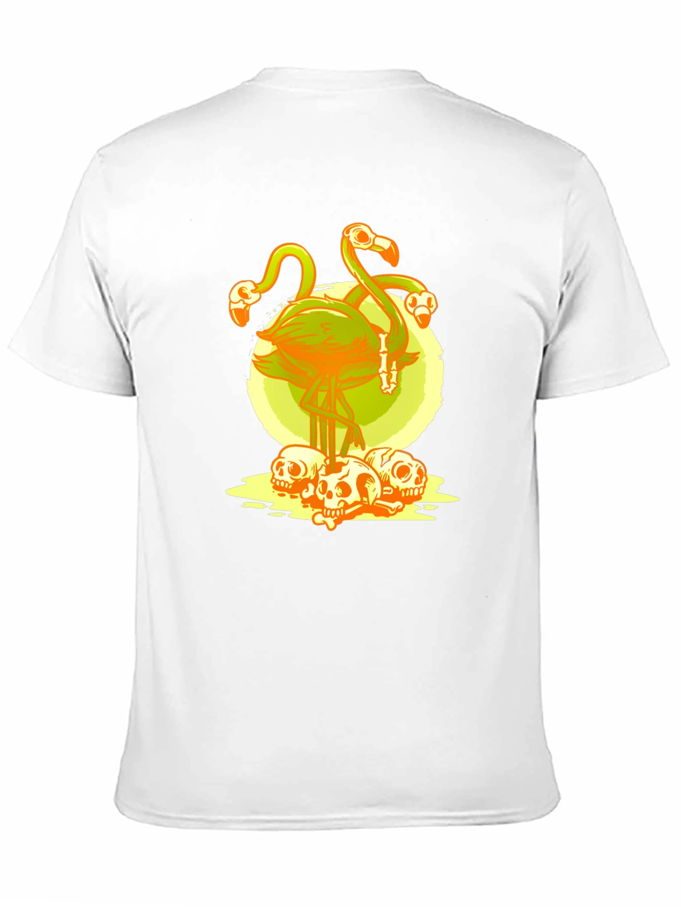 Flamingo Skulls Graphic T-Shirt